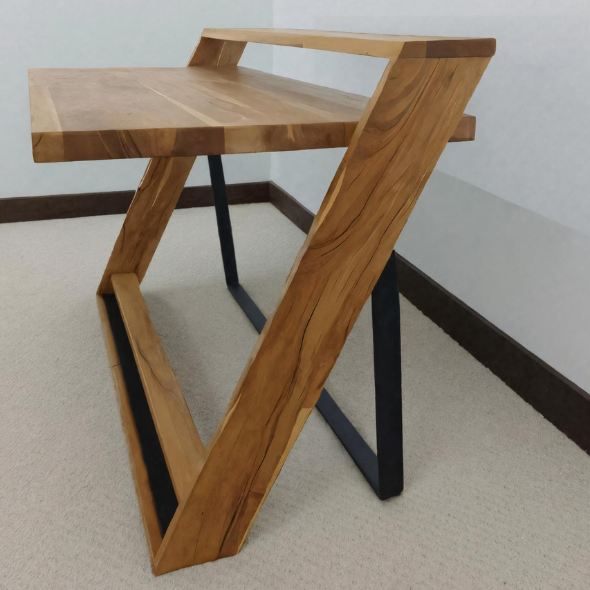 Modern Sculptural Wood Desk With Z Frame For Home Office Or Studio SITHHNDE020