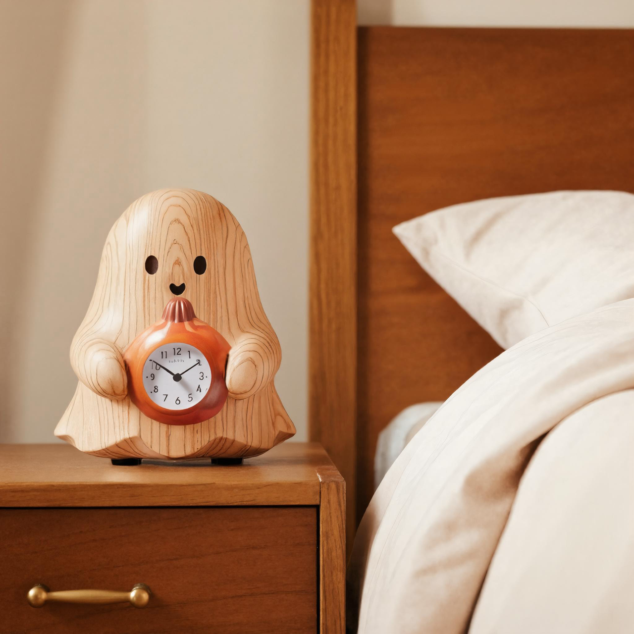 Halloween Wooden Ghost Clock For Bedroom Or Halloween Decor SITHHNHW001
