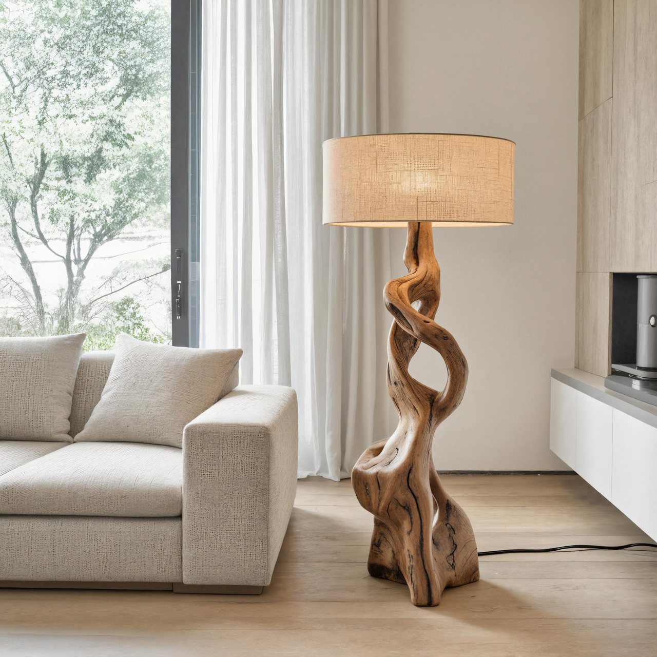 Artistic Carved Floor Lamp For Bedroom Or Living Room SITHTTLAM014