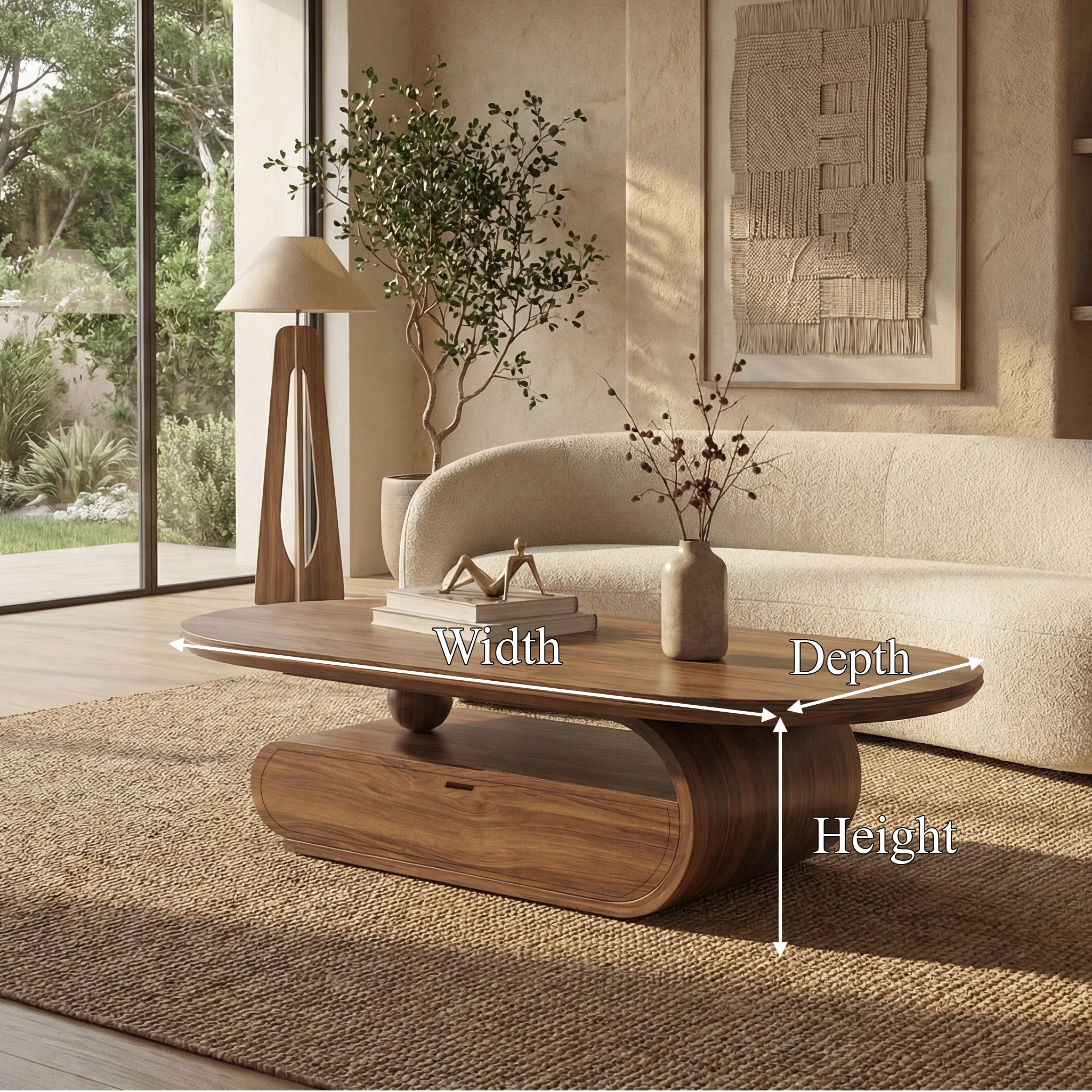 Handcrafted Oval Coffee Table For Living Room SINLSACF327