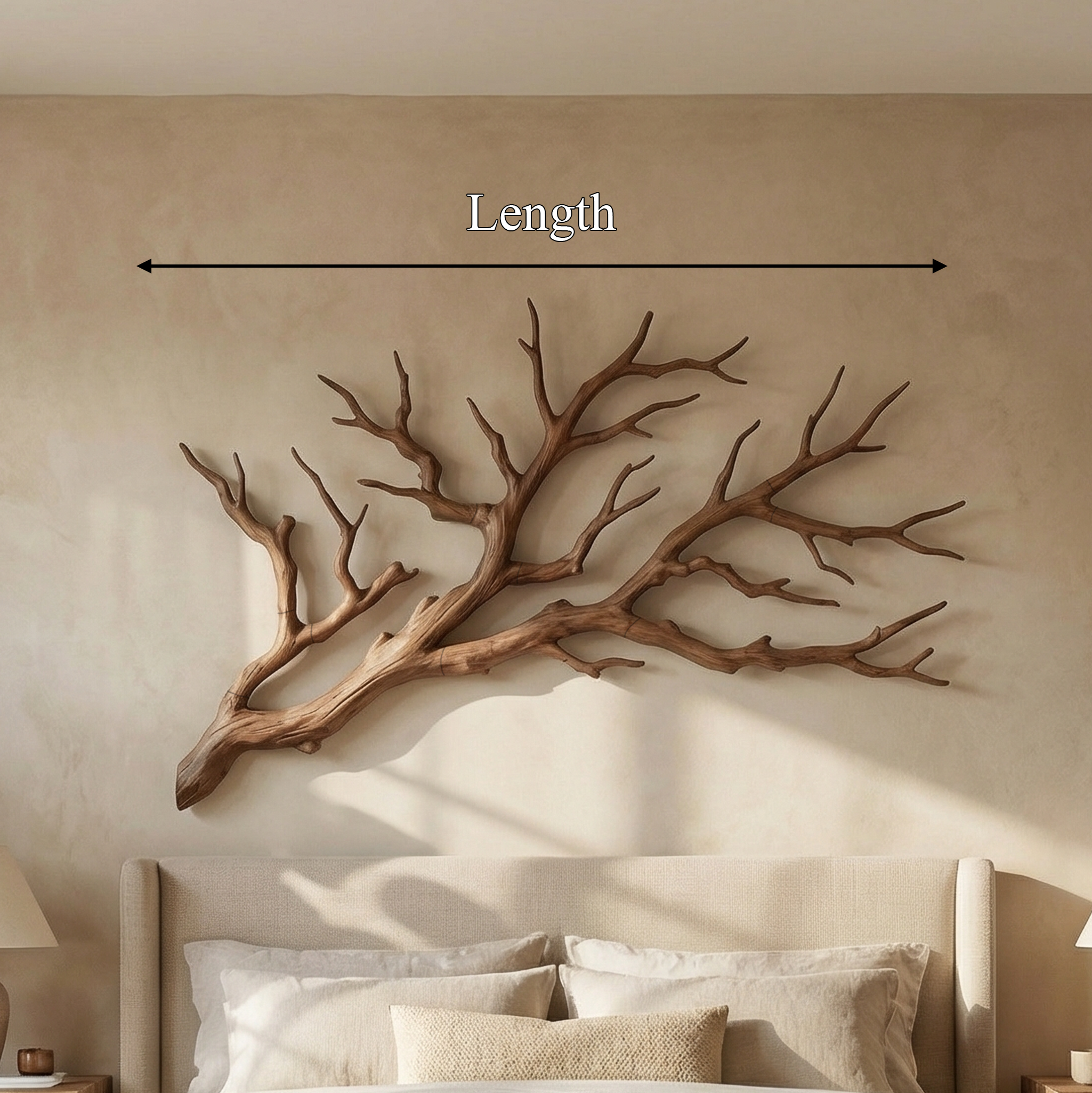 Rustic Tree Branch Wooden Wall Decor For Bedroom Headboard Wall Art SINLSAWD034