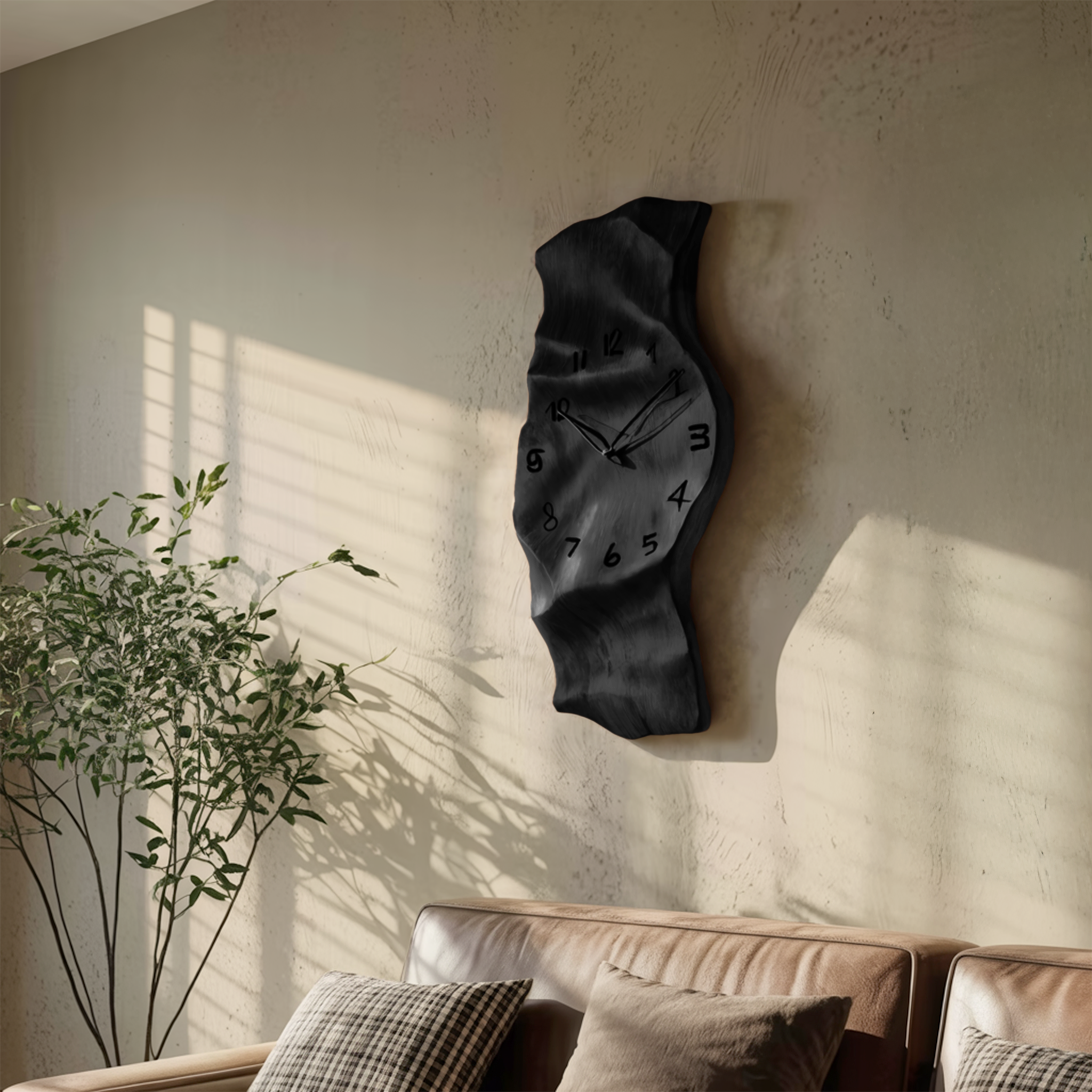 Contemporary Wall Clock Vertical Design For Living Room Interior SITHHNWAC007