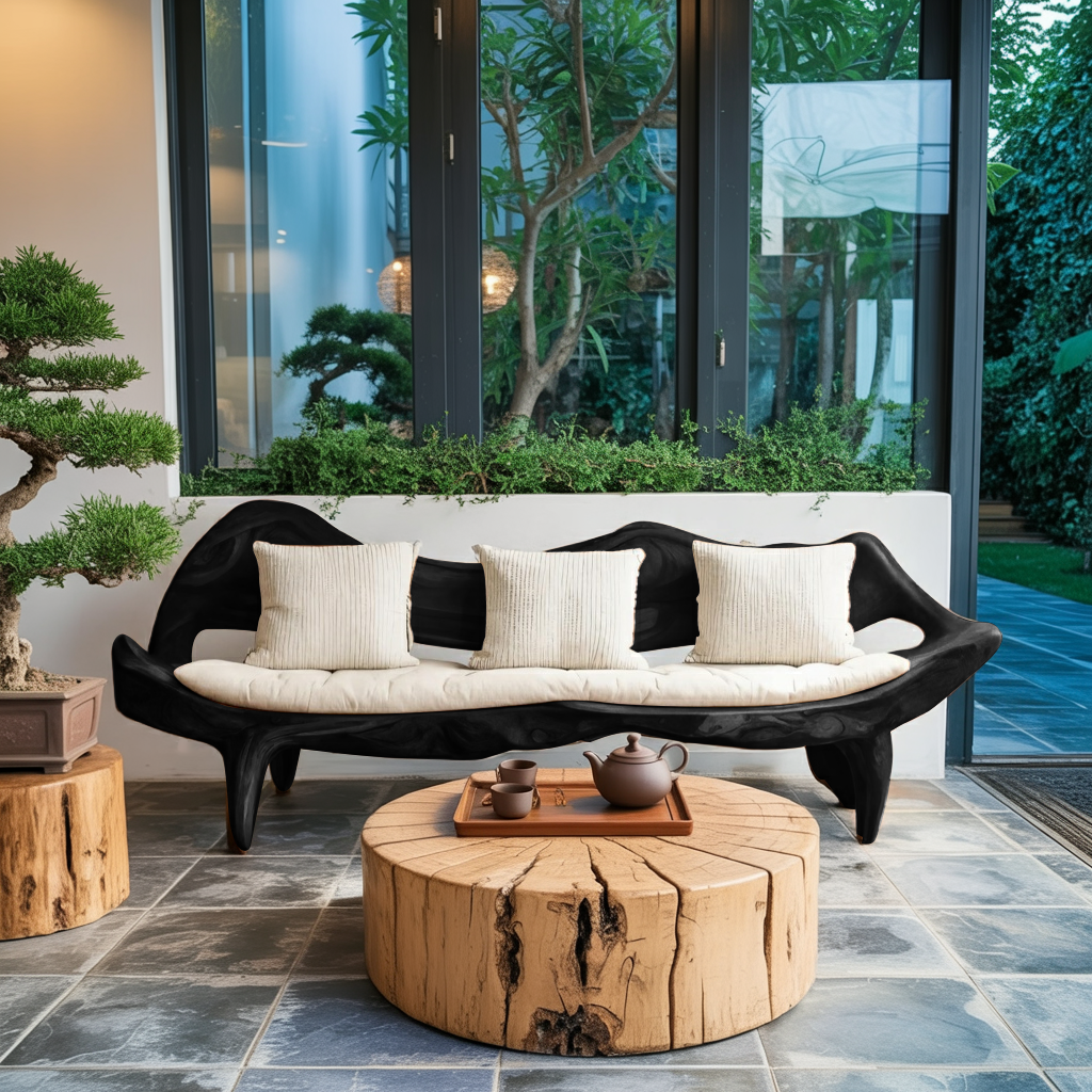 Modern Sofa With Sculptural Frame For Living Room Or Lounge SITHTTSF003