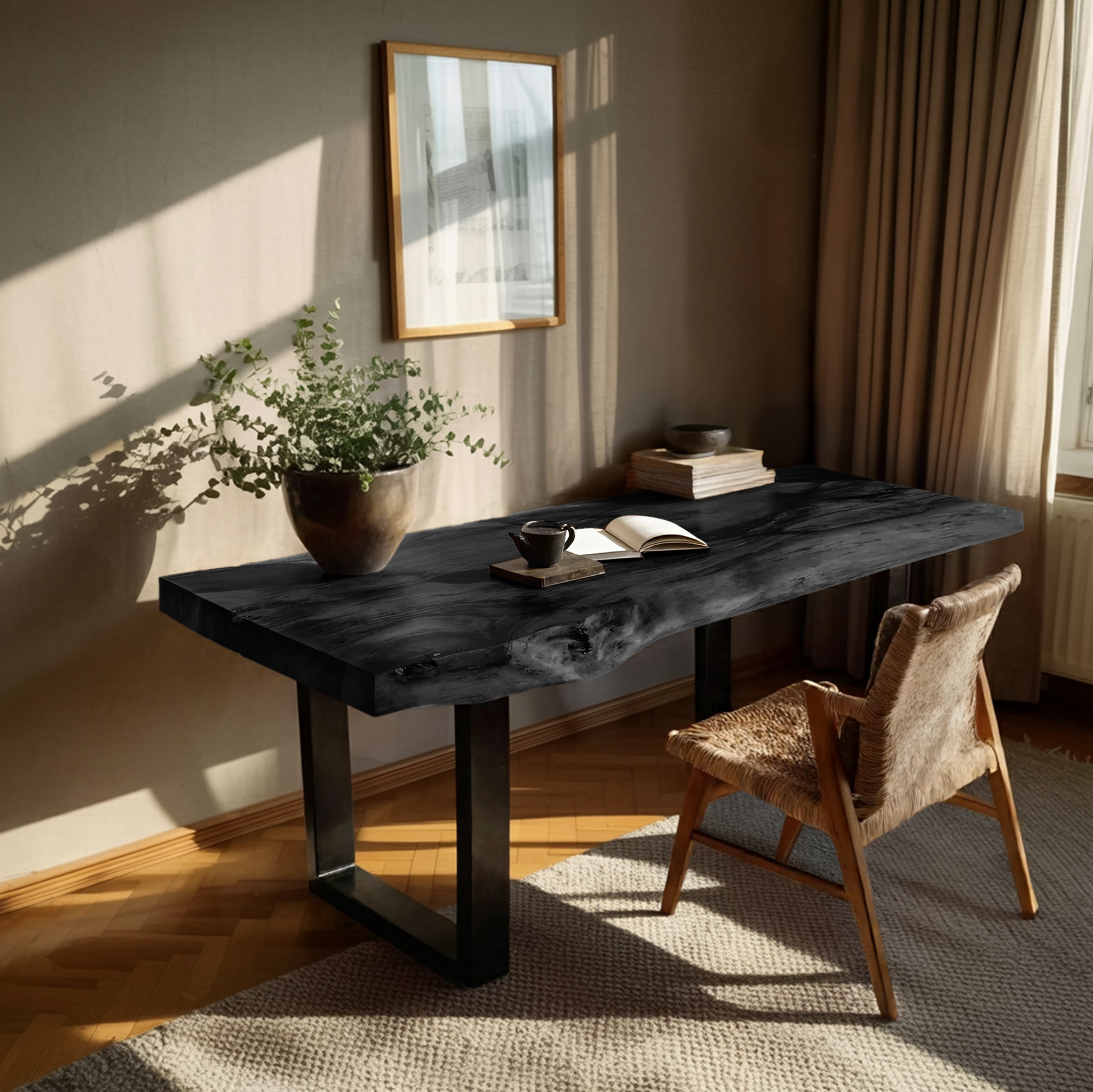 Handcrafted Wooden Tabletop For Modern Bedroom Decor SILDTTNDE011