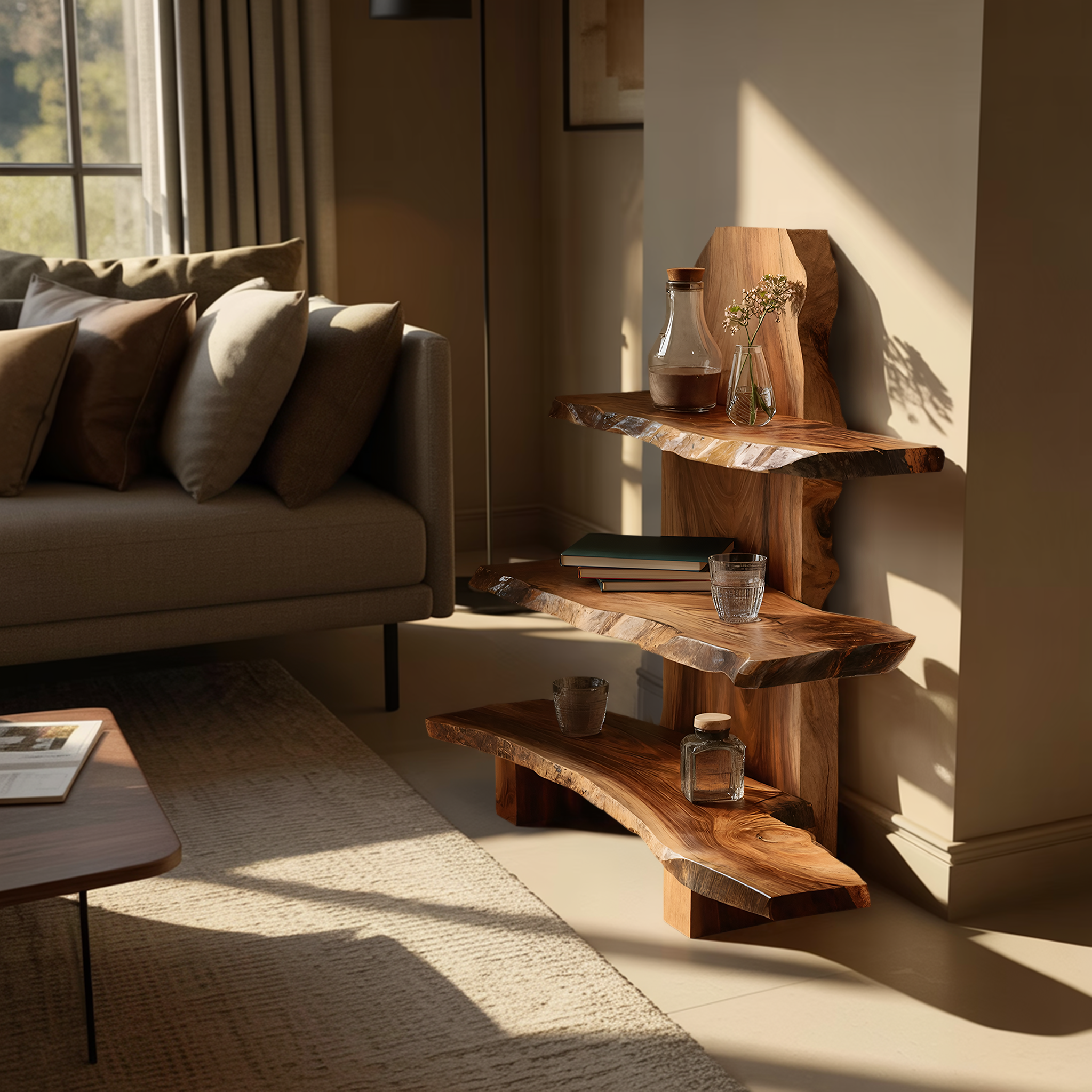 Contemporary Handmade Spice Shelf For Kitchen Storage And Decor SILDTTNFGS014