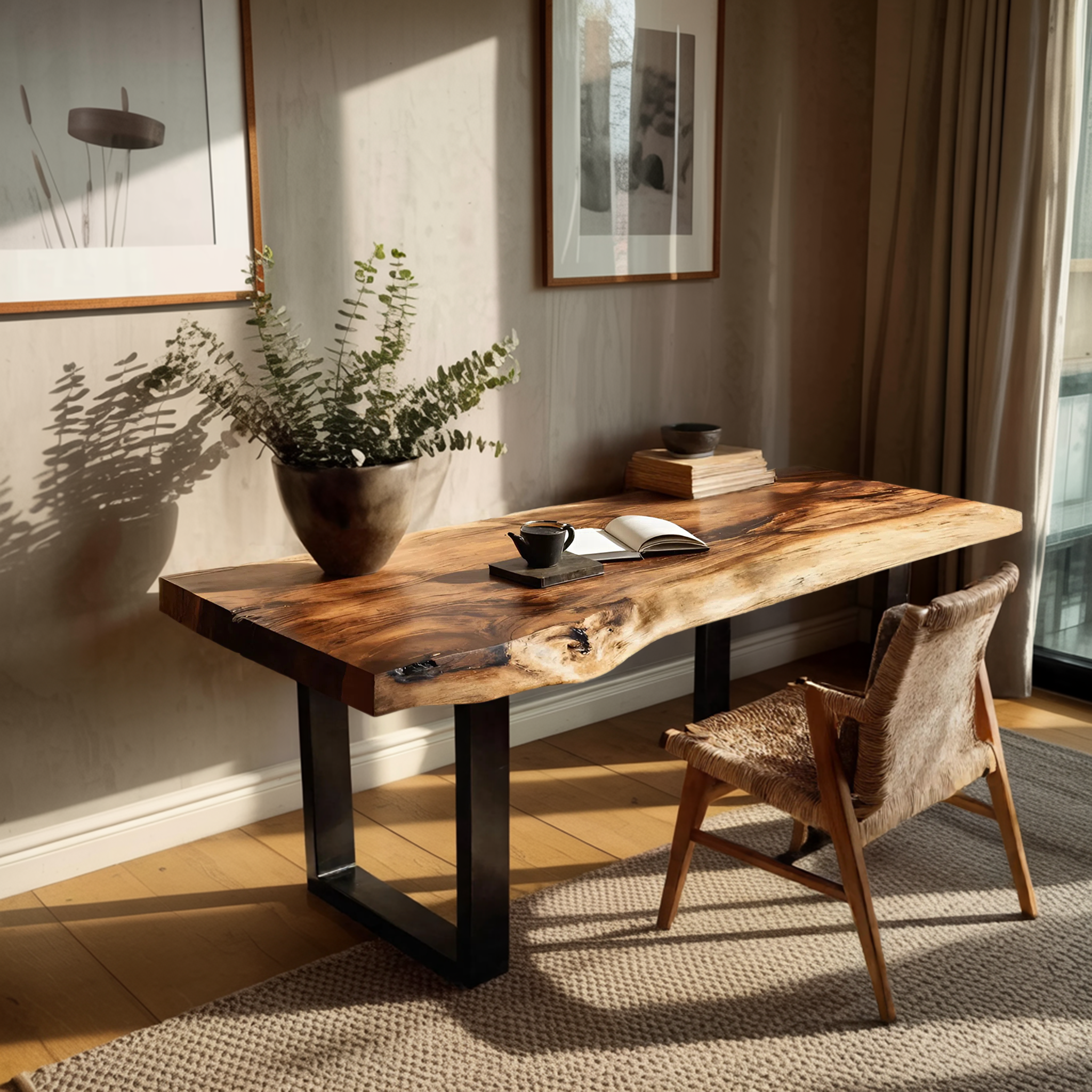 Handcrafted Wooden Tabletop For Modern Bedroom Decor SILDTTNDE011