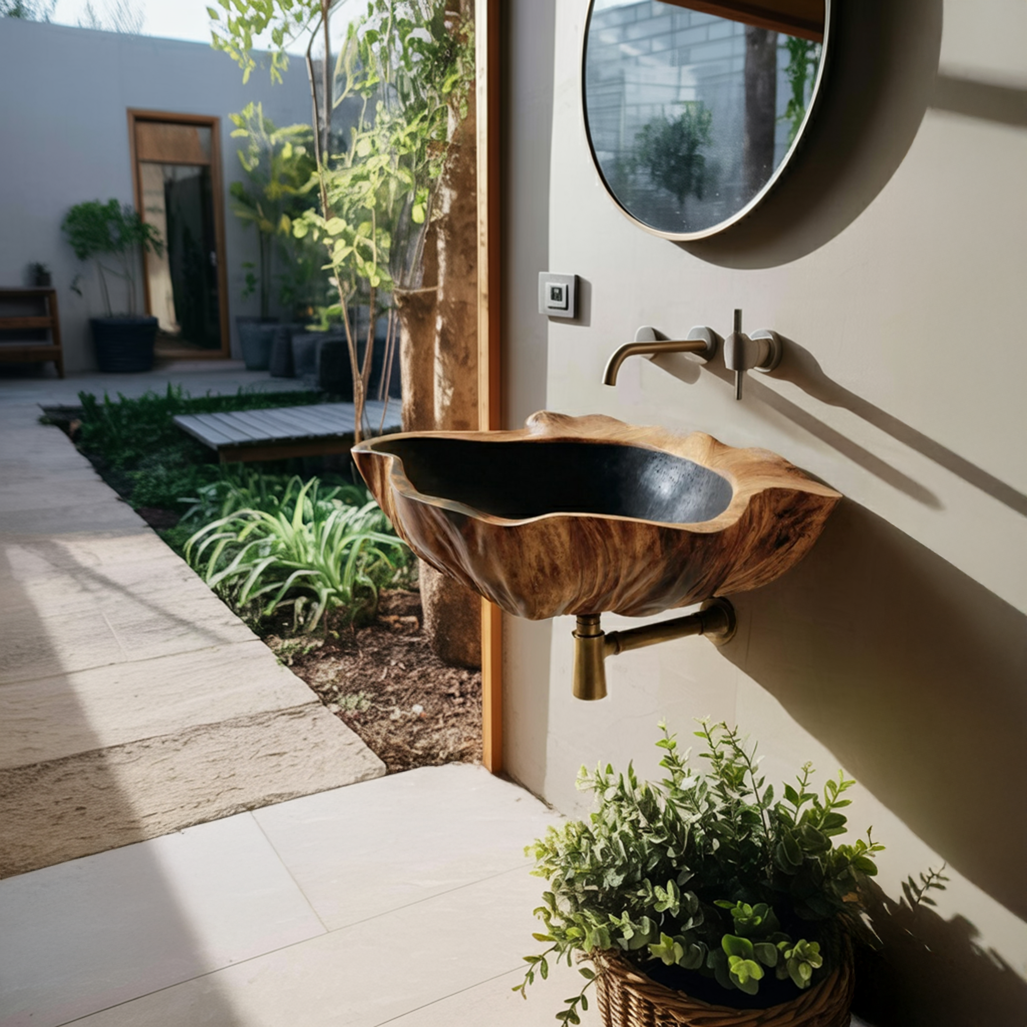 Modern Wall Mounted Wooden Bathroom Sink For Sleek Bathroom Furniture SILDTTNVS080