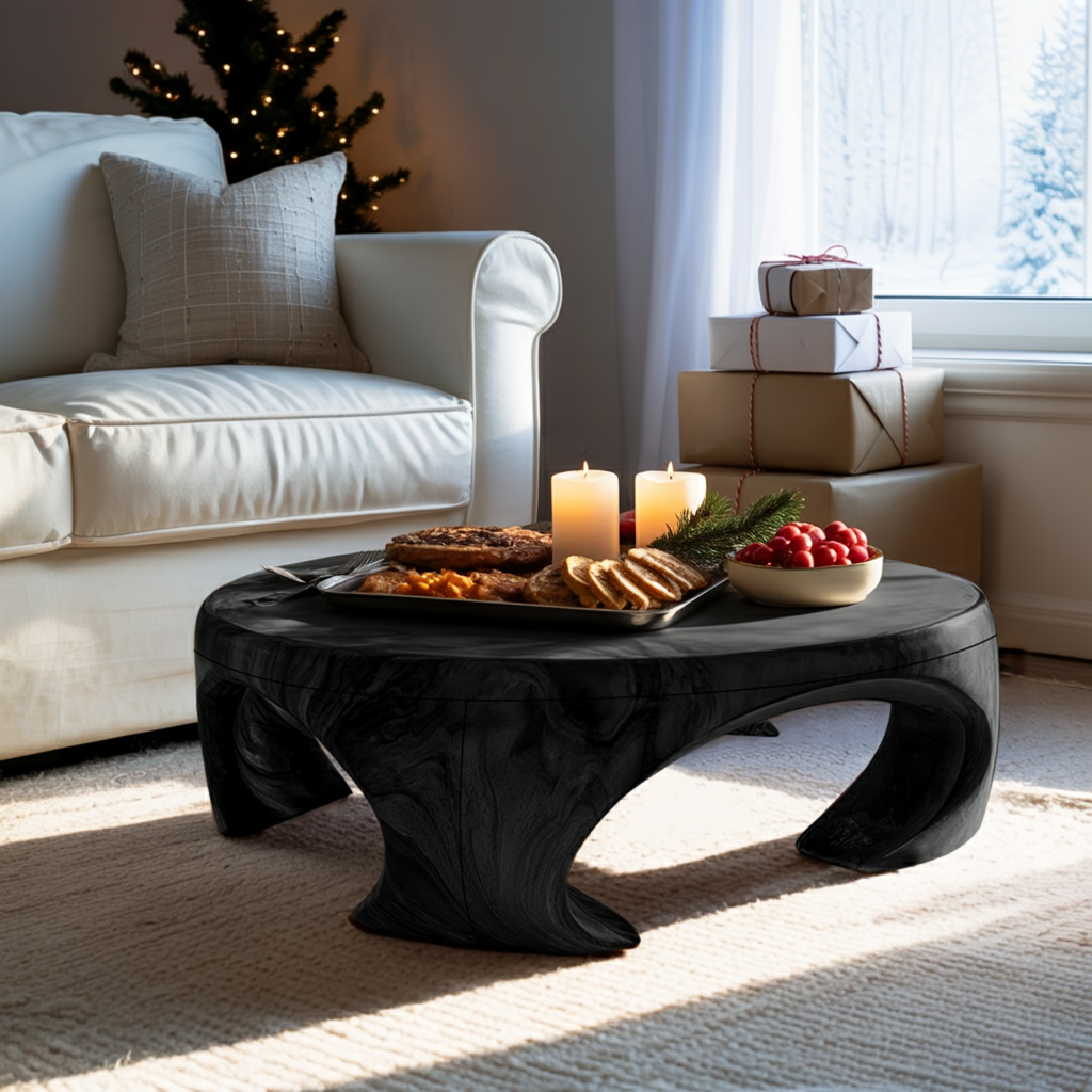 Farmhouse Wooden Coffee Table For Living Room Holiday Decoration SILDTTRCFC003