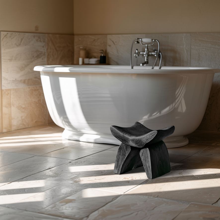 Handcrafted Shower Bench For Spa-Style Bathroom Decor SILDTTRSB009