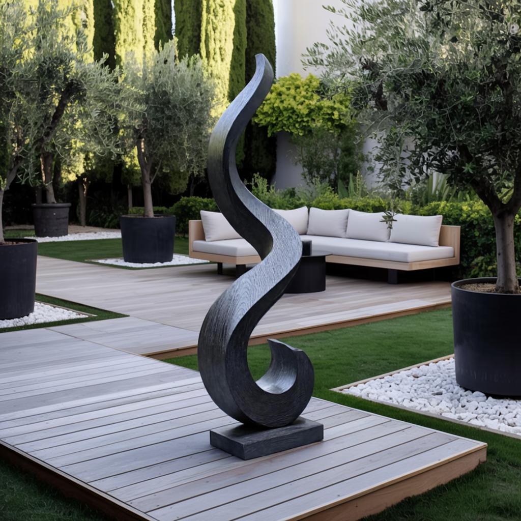 Handcrafted 3D Wood Art For Garden Focal Point Design SILDTTNAS011