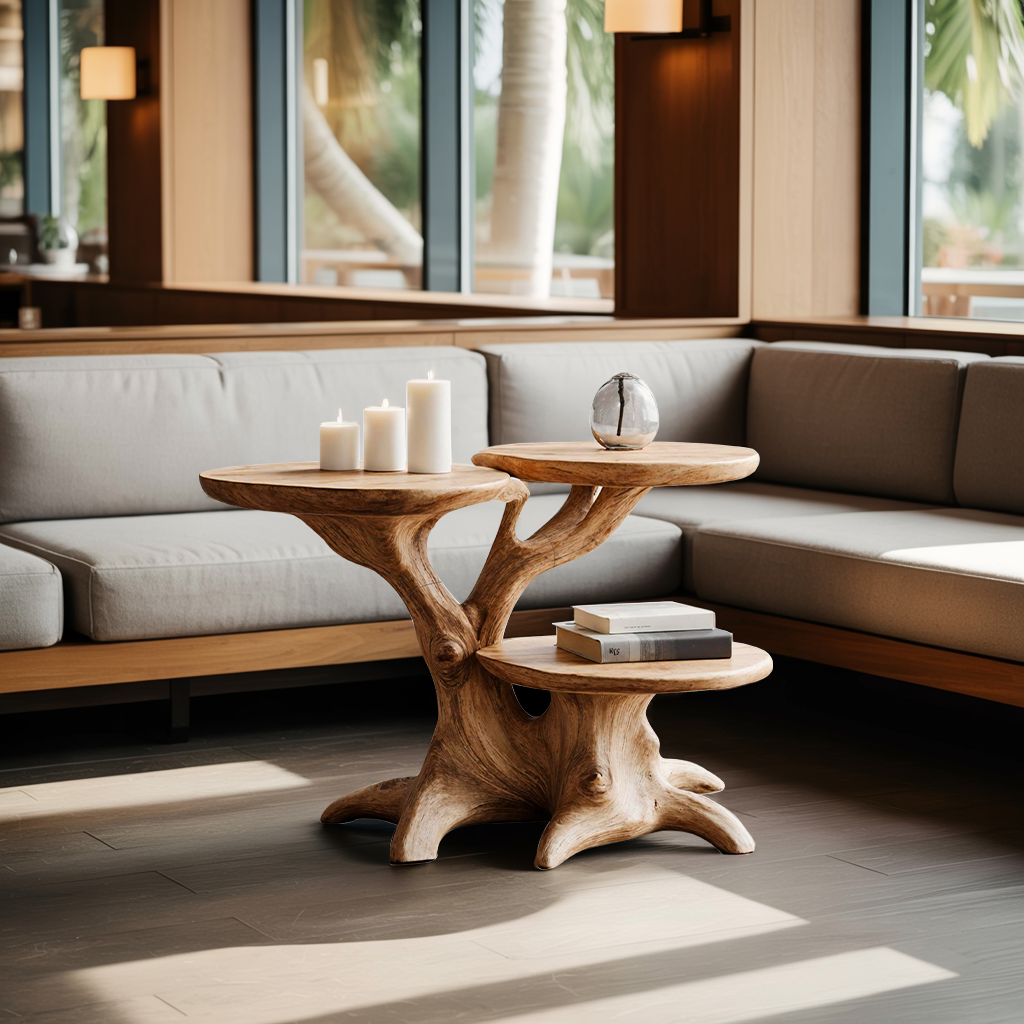 Handcrafted Live Edge End Table For Living Room SILDTTNEN011