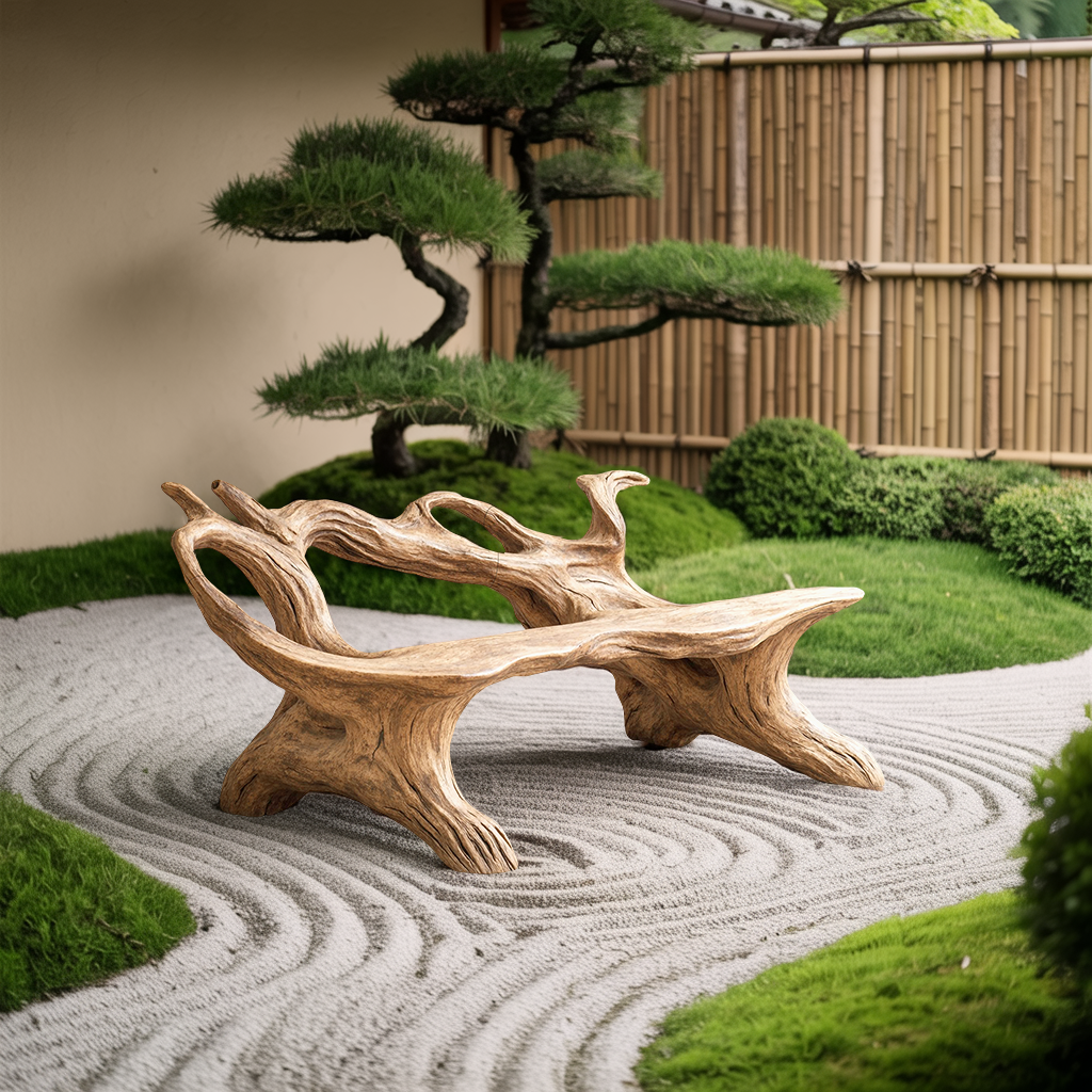 Farmhouse Branch Bench For Comfortable Living Room Seating SILDTTNBRB011