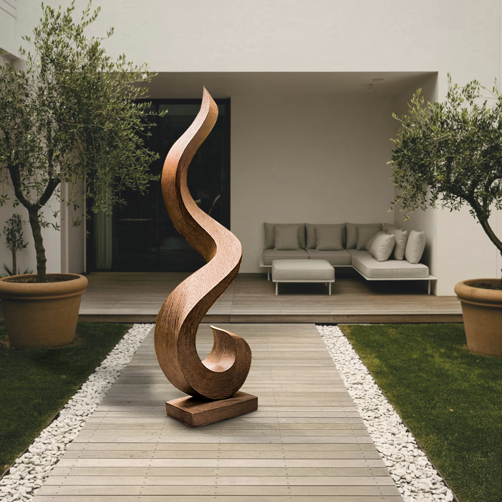 Handcrafted 3D Wood Art For Garden Focal Point Design SILDTTNAS011