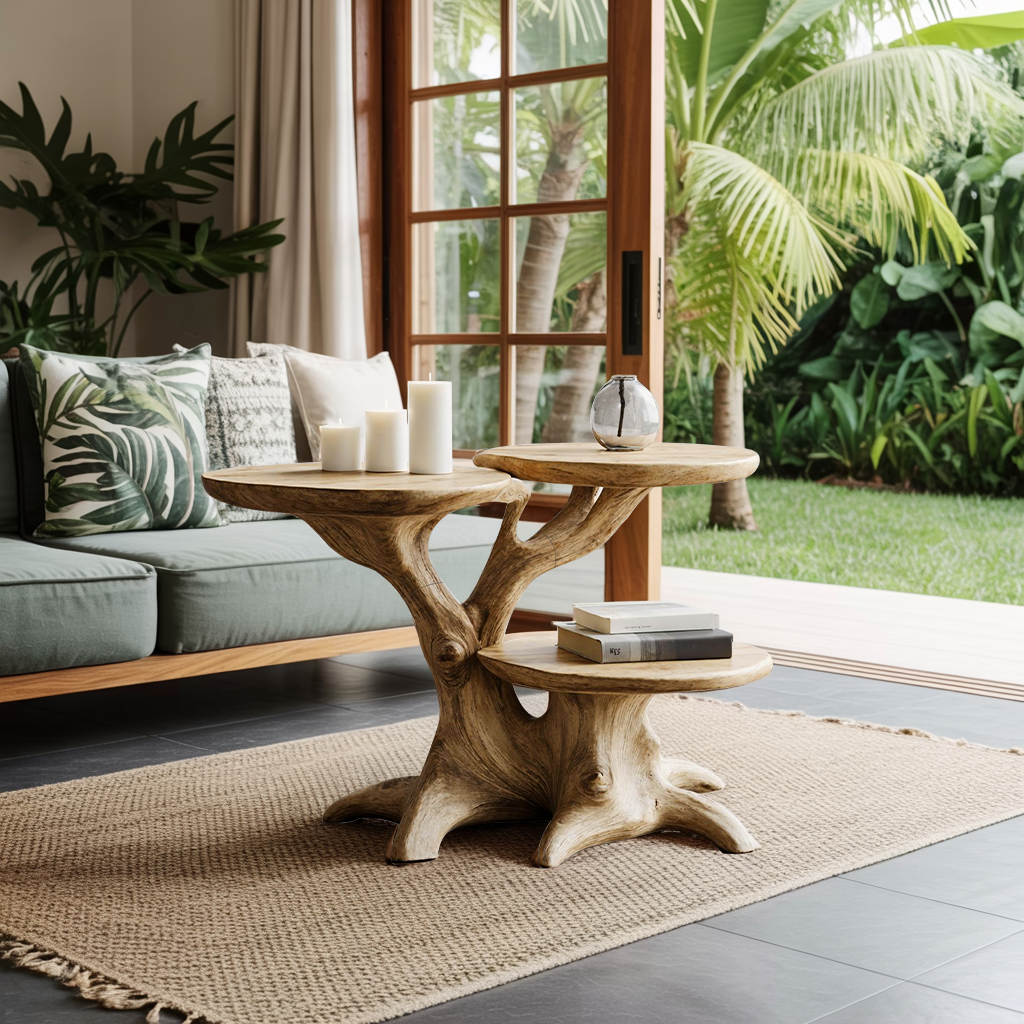 Handcrafted Live Edge End Table For Living Room SILDTTNEN011