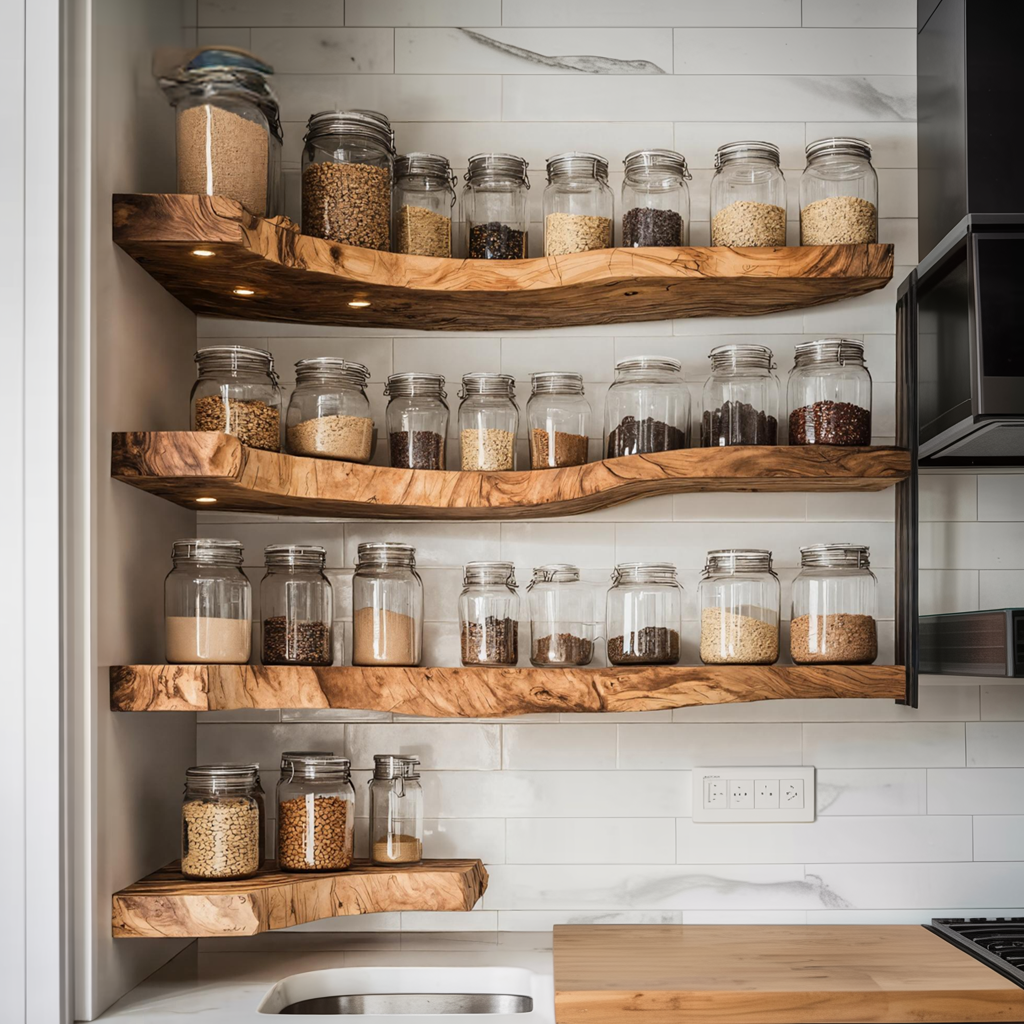 Rustic Handmade Spice Storage Rack For Kitchen Wall SILDTTNSRS002