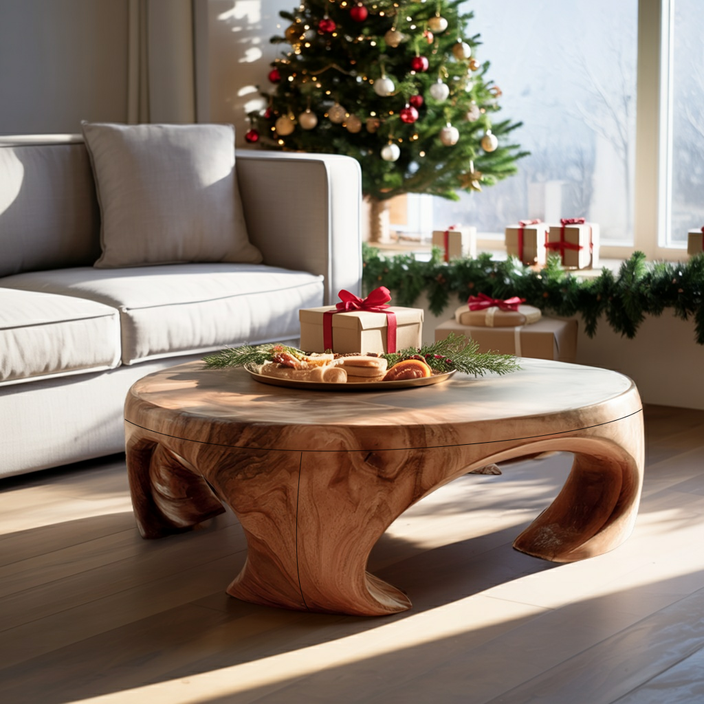 Farmhouse Wooden Coffee Table For Living Room Holiday Decoration SILDTTRCFC003
