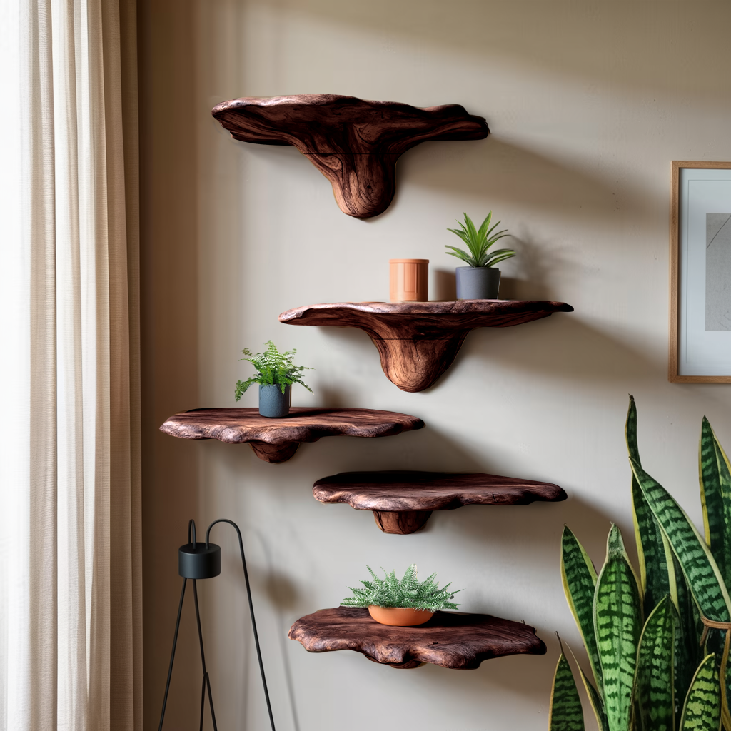 Modern Wooden Mushroom Shelf Furniture Decor For Home SILDTTRMR004