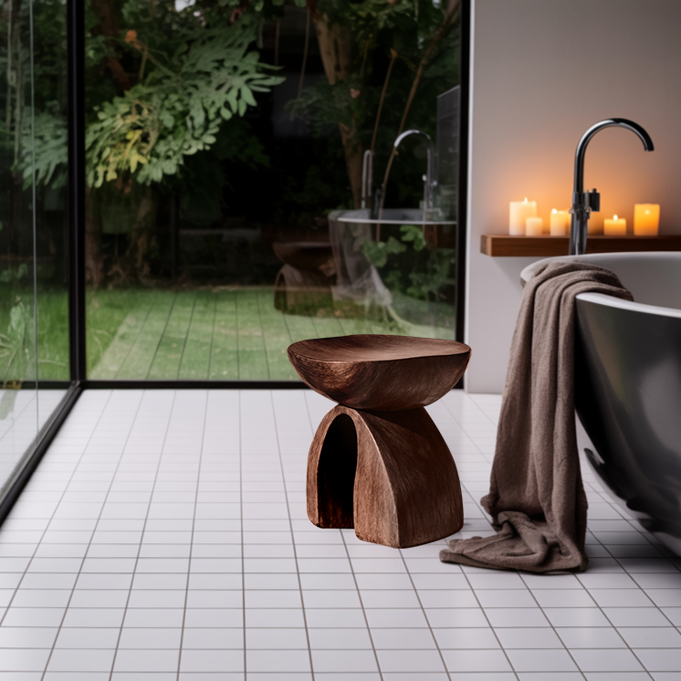 Rustic Shower Bench For Bathroom Seating And Decor SILDTTRSB003