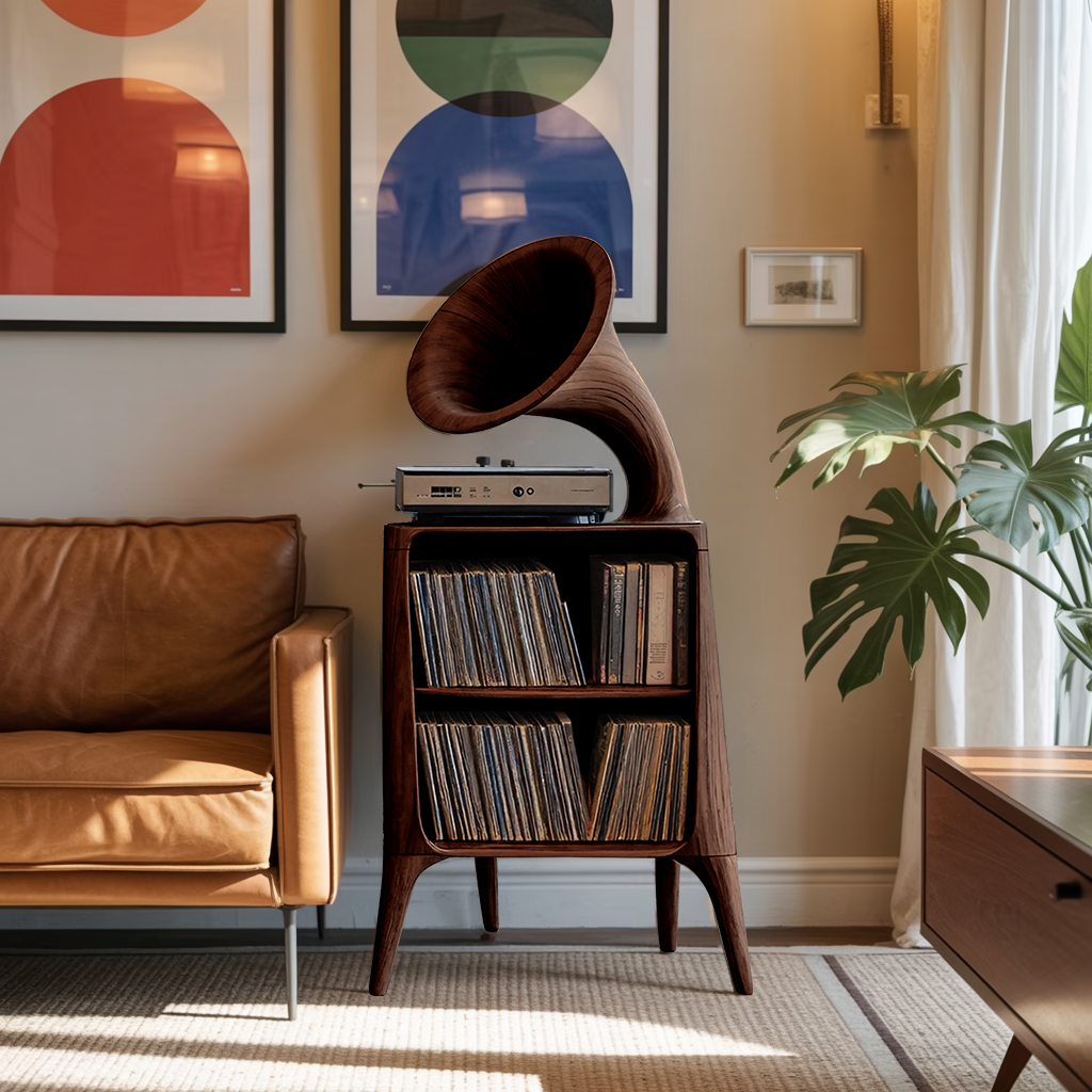 Mid Century Record Console Table For Livingroom SILDTTRRPT018