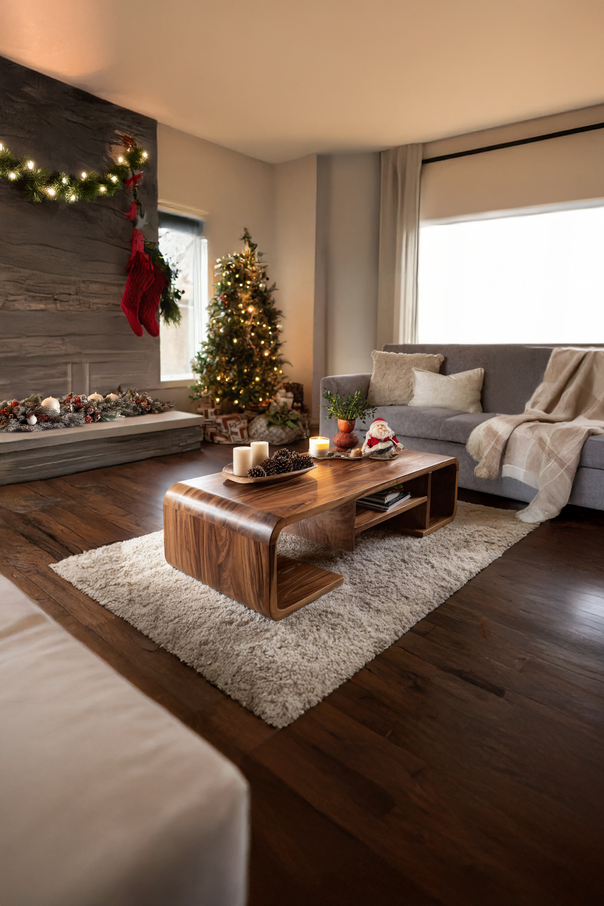 Rustic Live Edge Coffee Table For Christmas Home Decor Ideas SILDTTRCCF039