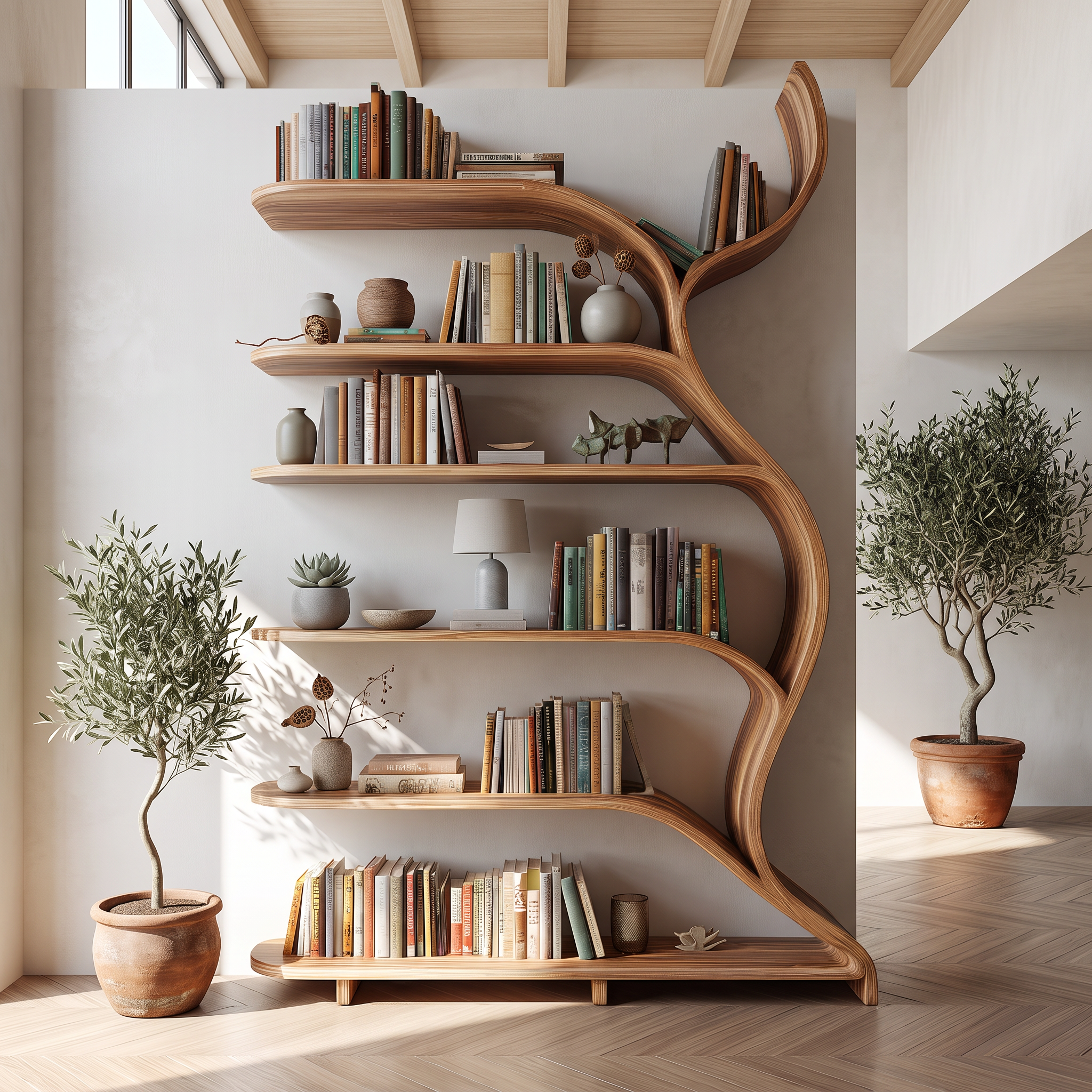 Tree Branch Bookshelf Solid Wood Farmhouse Wall Gift SINLSATB188