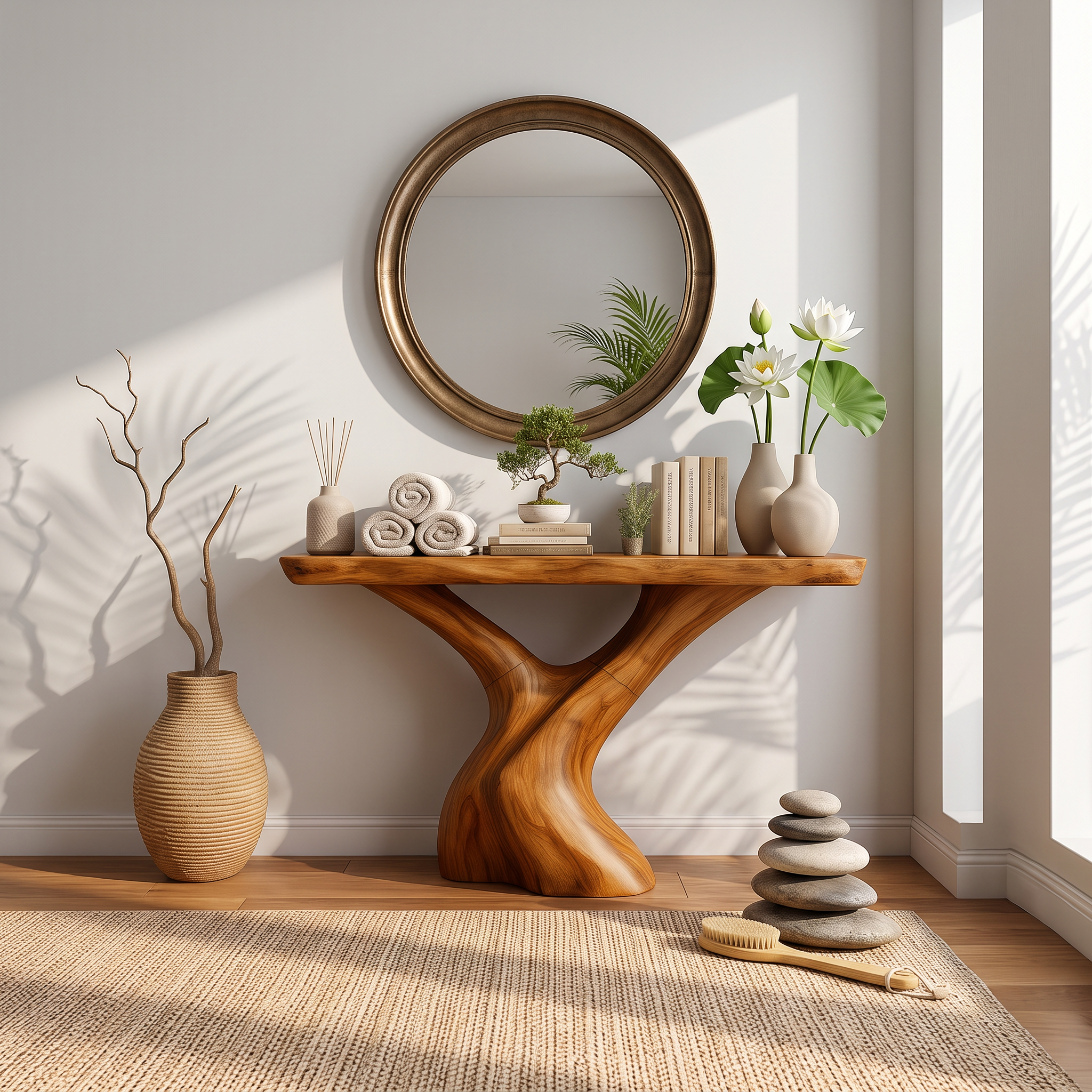 Mid Century Console Table Accent Entryway And Living Room SINLSACS024