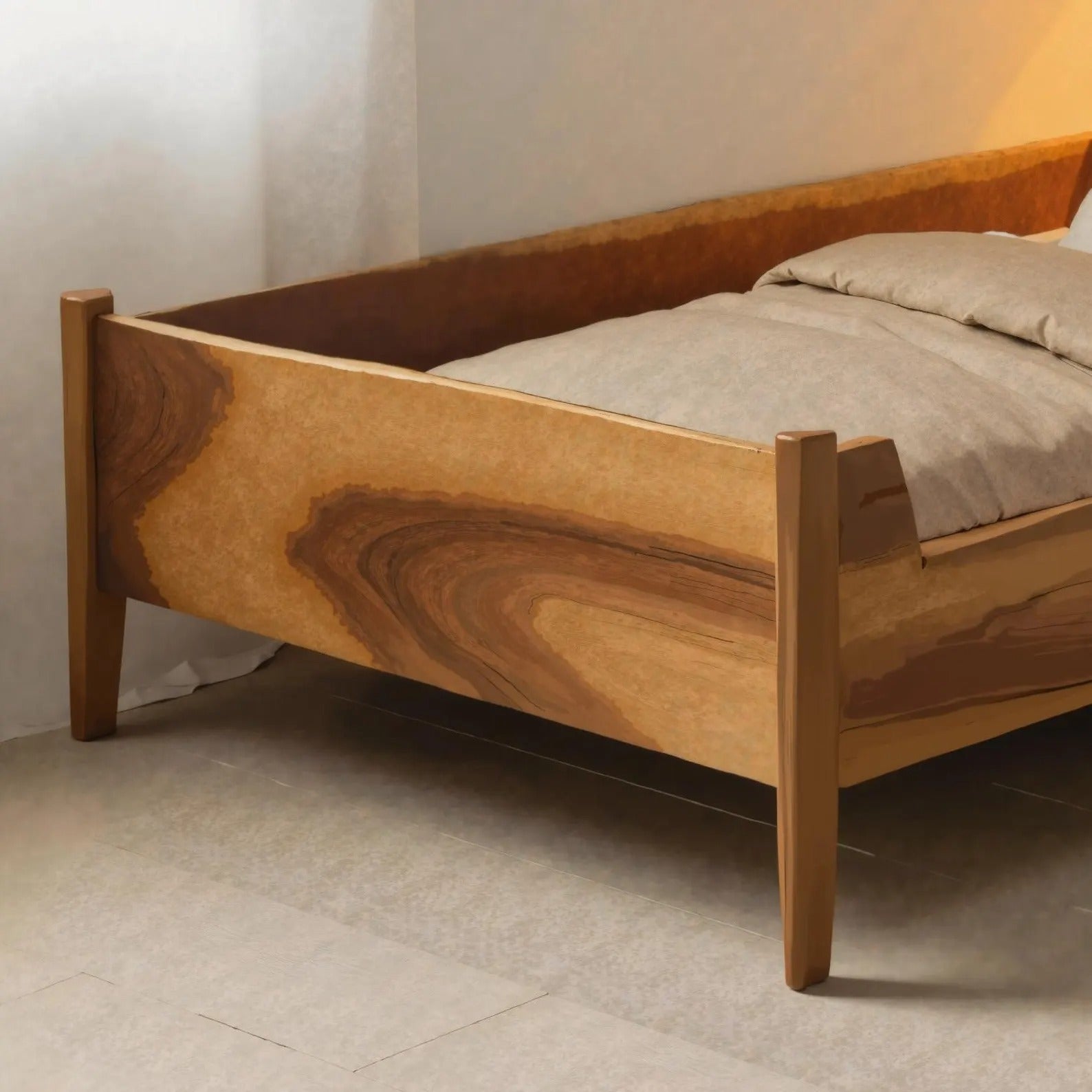 Modern Montessori Style Toddler Bed With Bookshelf Storage SITHWO011
