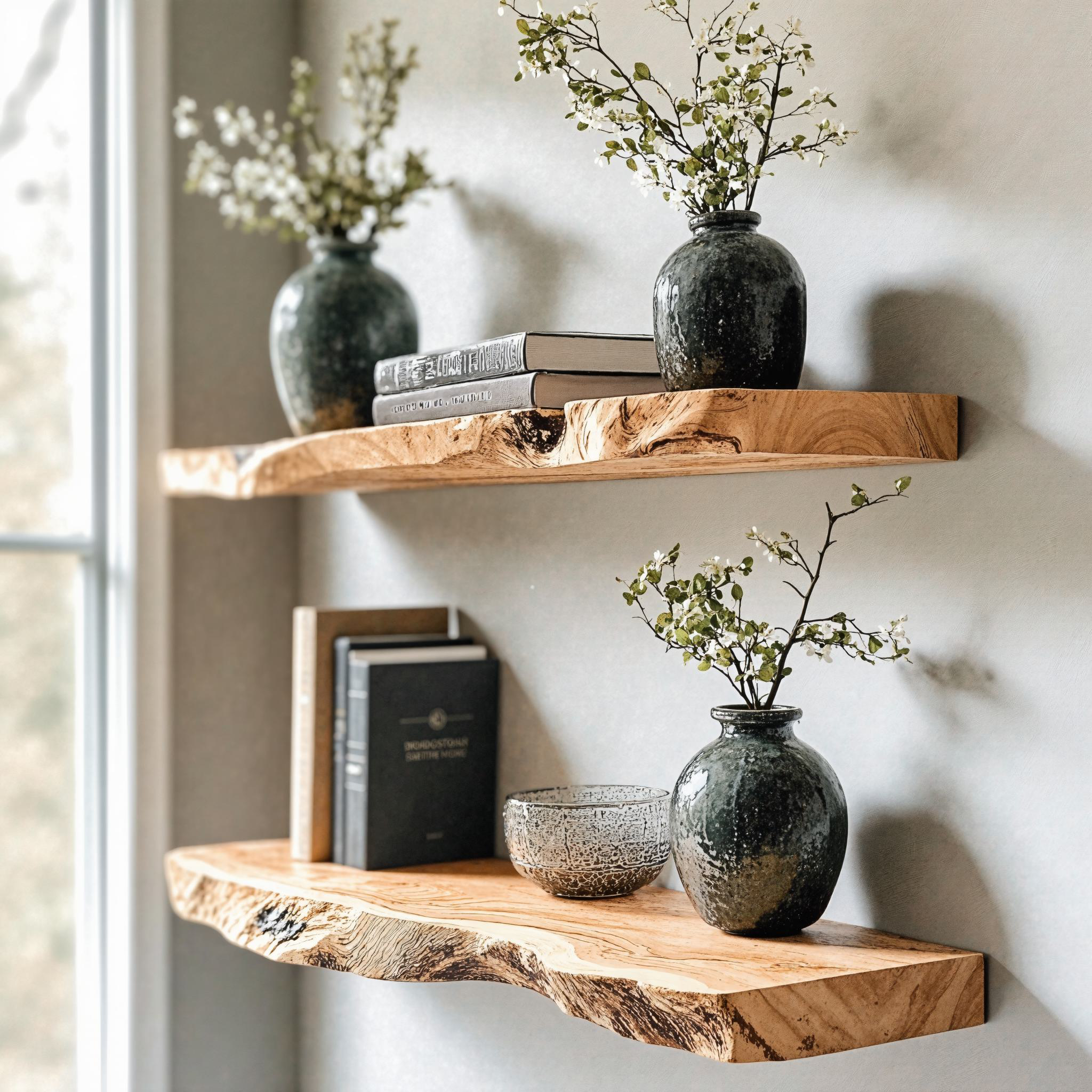Wall Mounted Floating Shelf Live Edge Shelves SILDTFL112