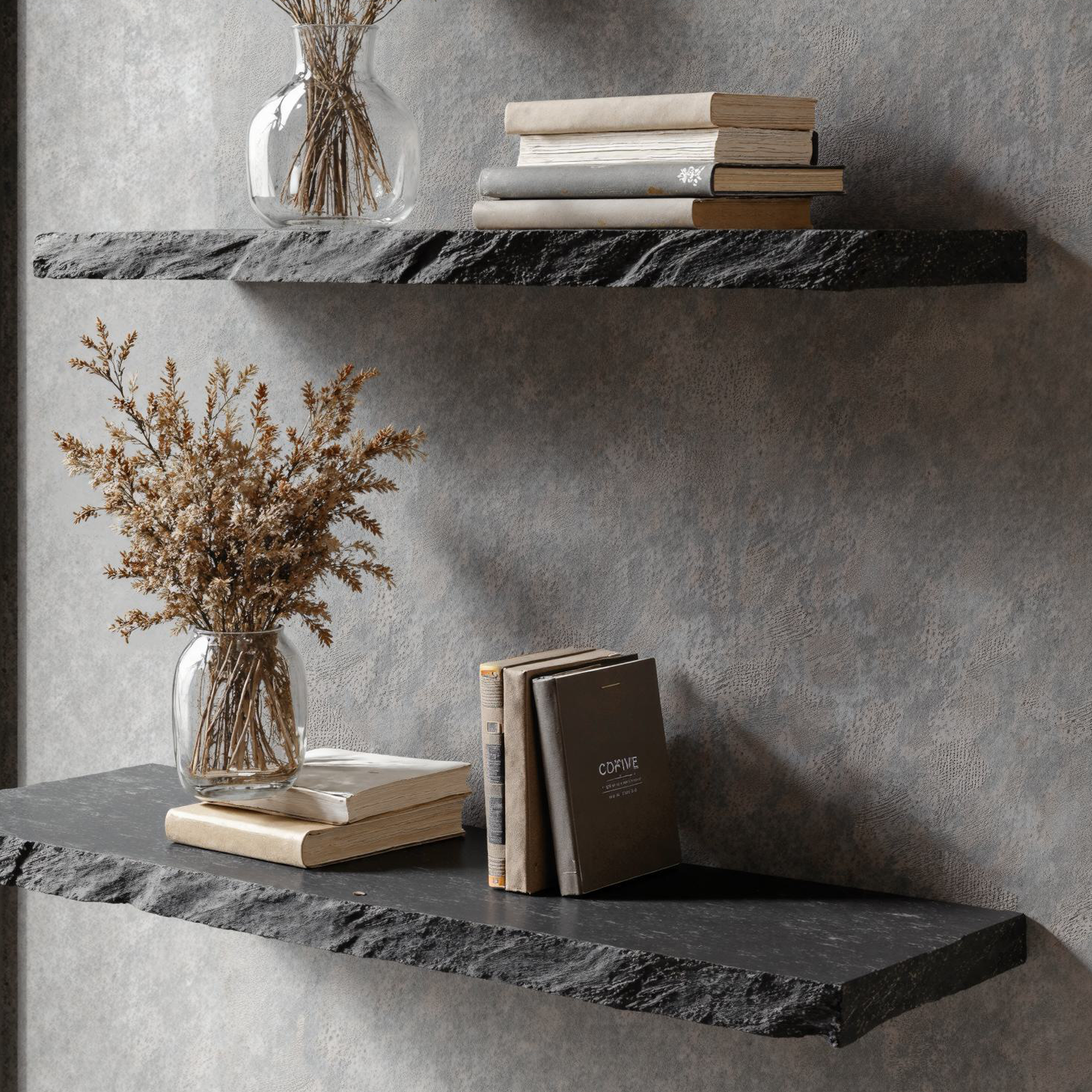 Black Wall-Mounted Shelving Floating Shelf SILDTFL121