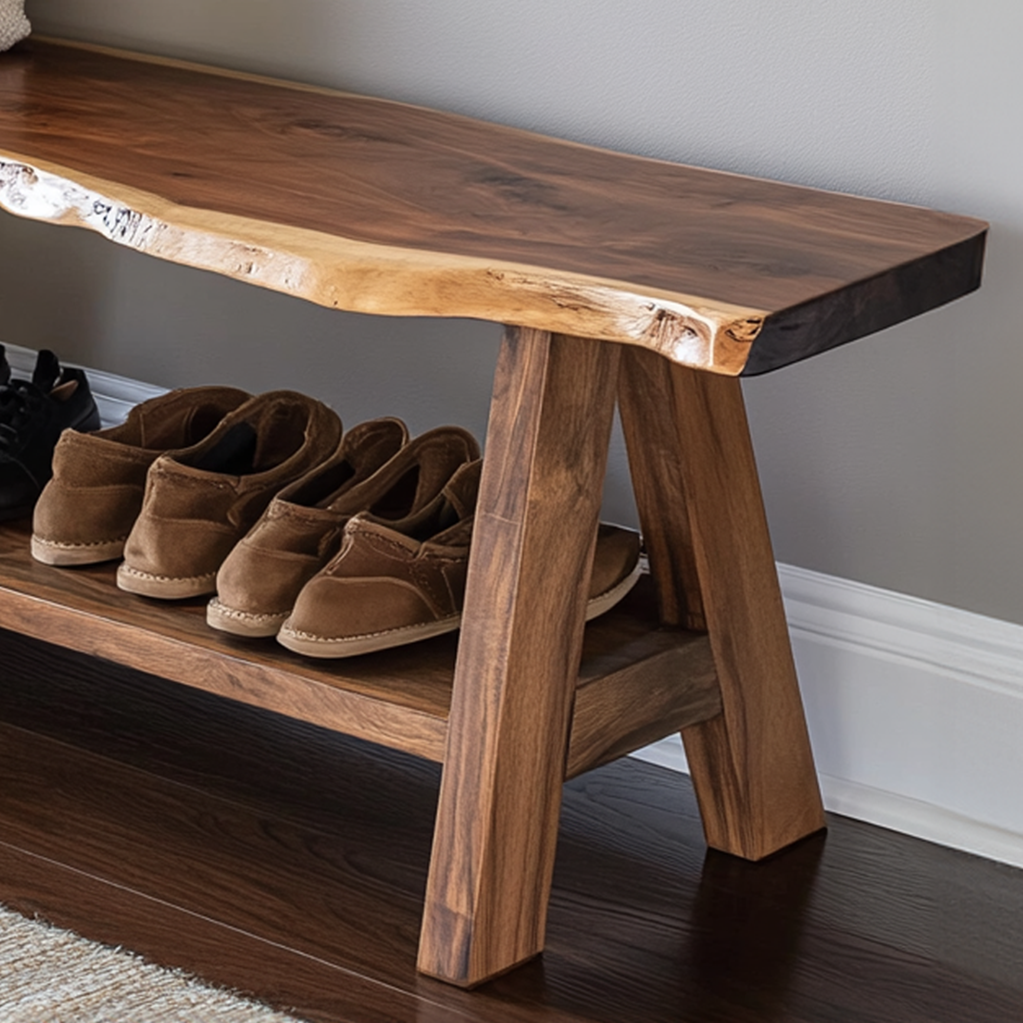 Rustic Shoe Rack Bench Housewarming Gift SINLSB018