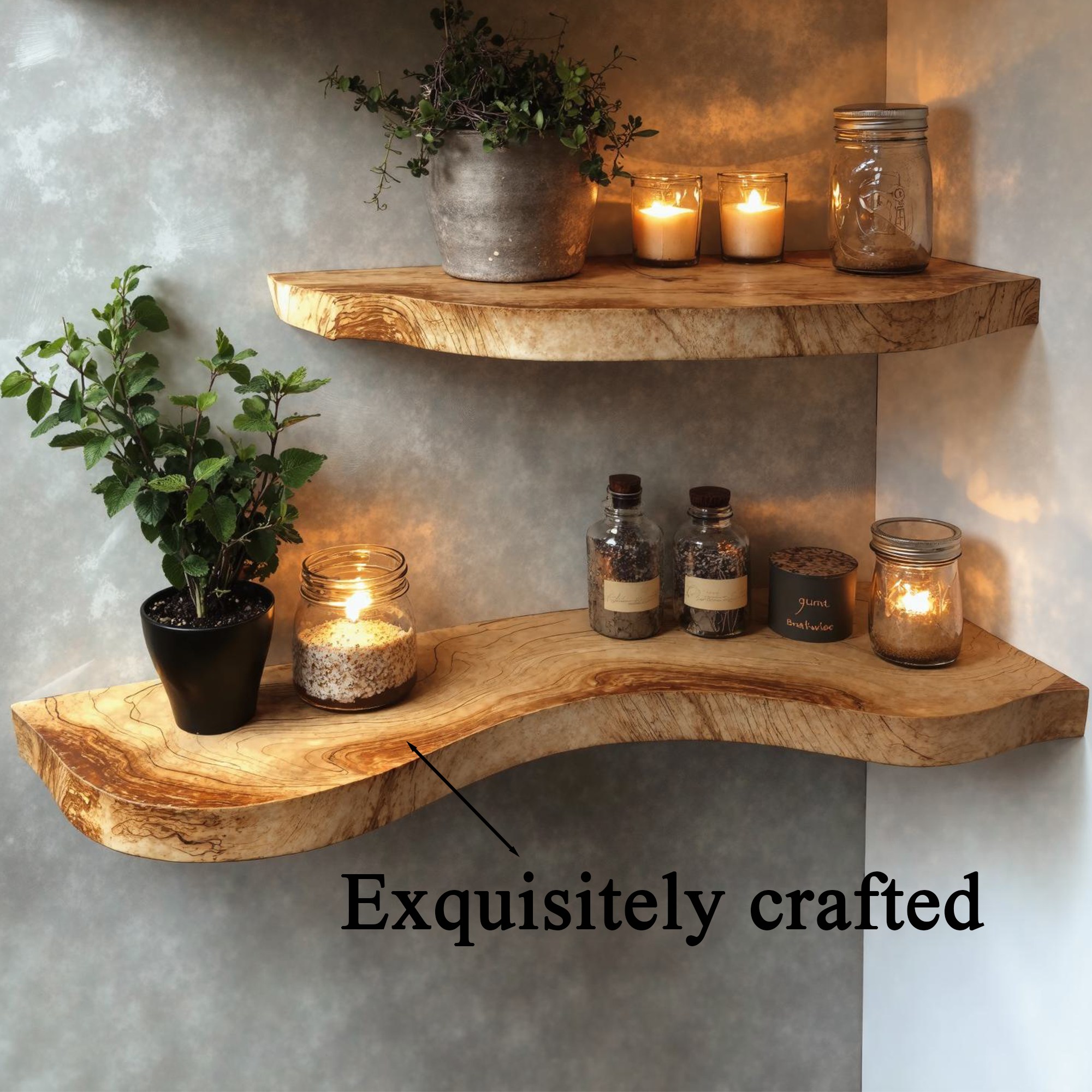 Floating Shelf Corner Wall SINLFL046