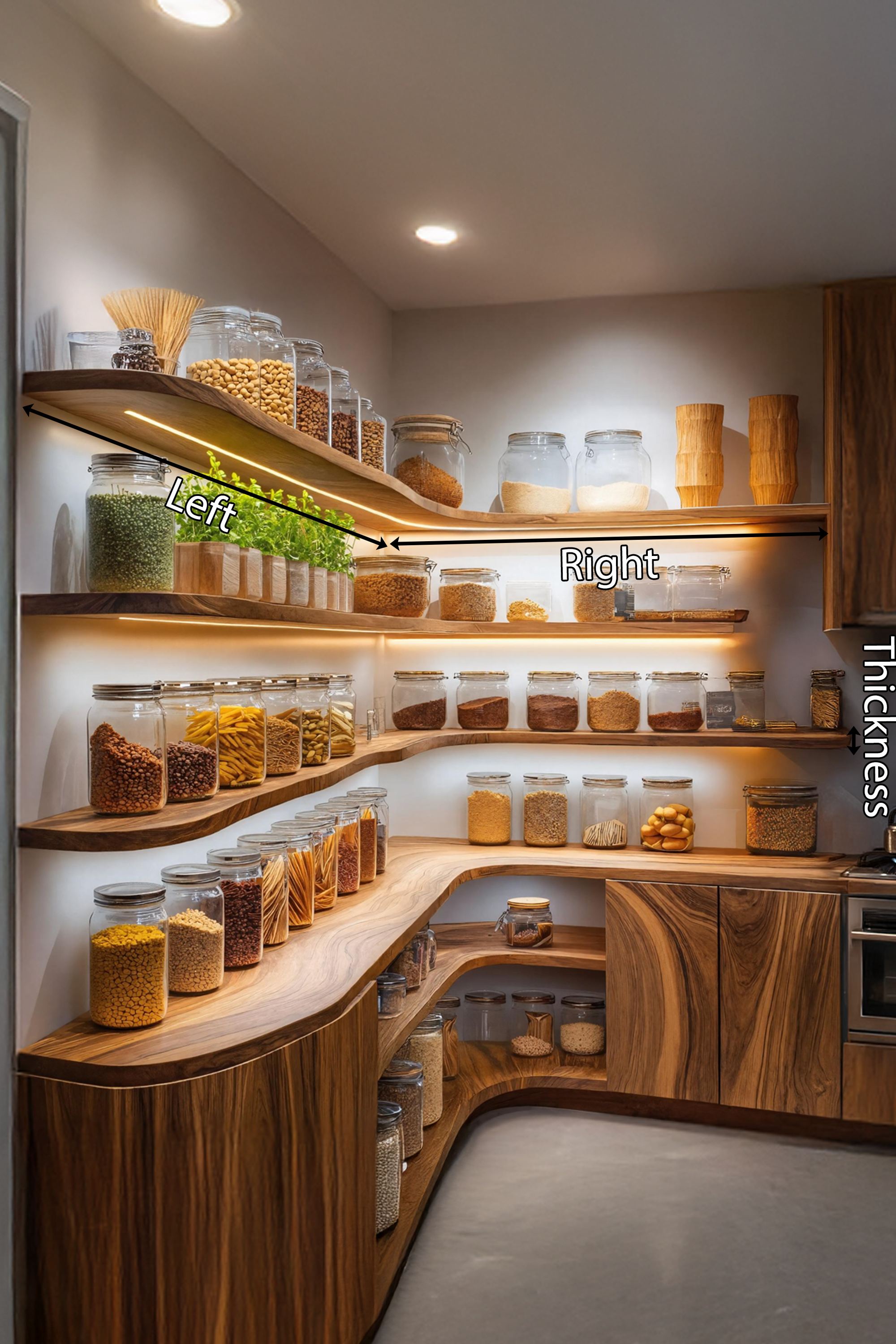 Wooden Spice Rack Shelf Farmhouse Style For Kitchen Use SILDTTNSRS011