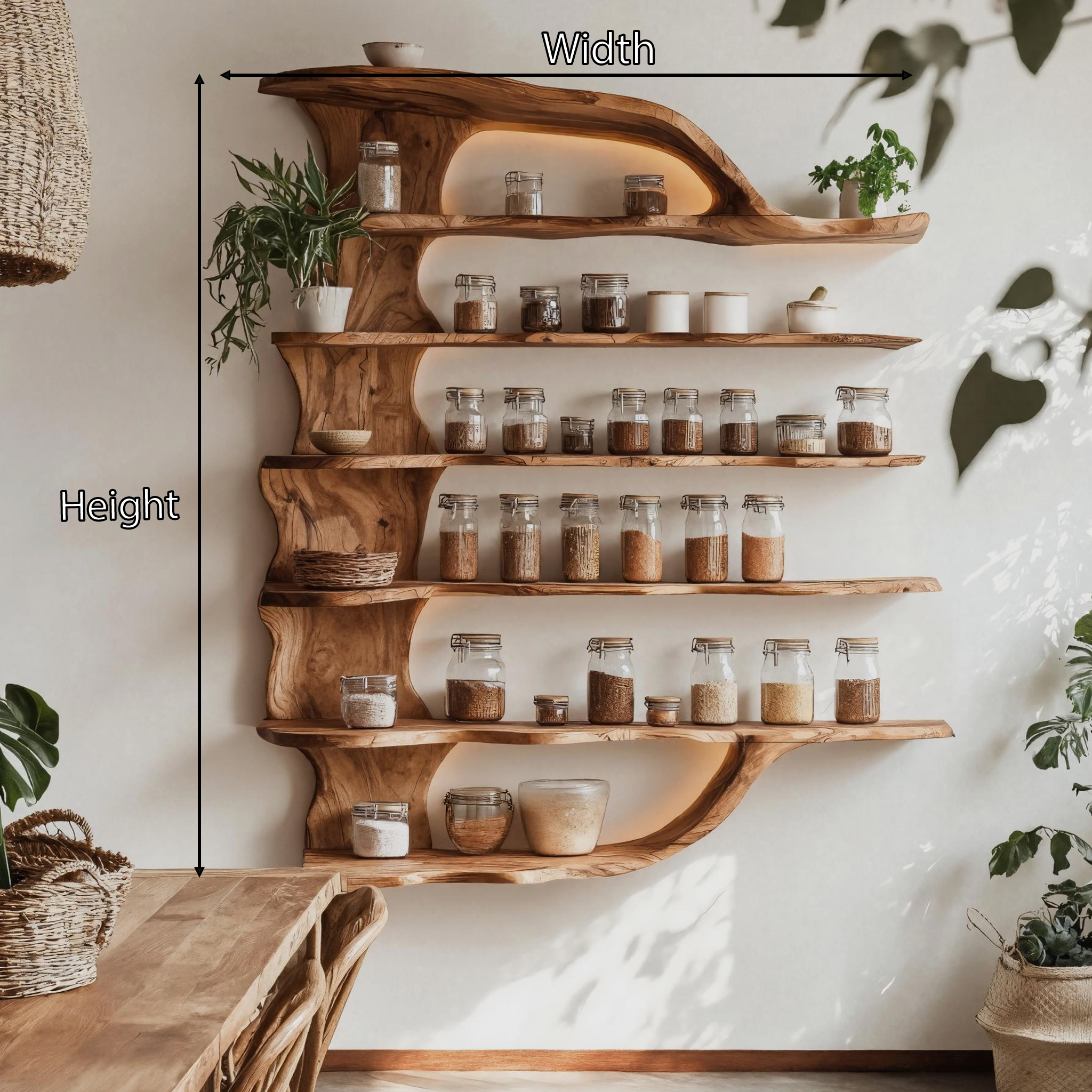 Handcrafted Wooden Spice Organizer For Modern Kitchen SILDTTRSRS005