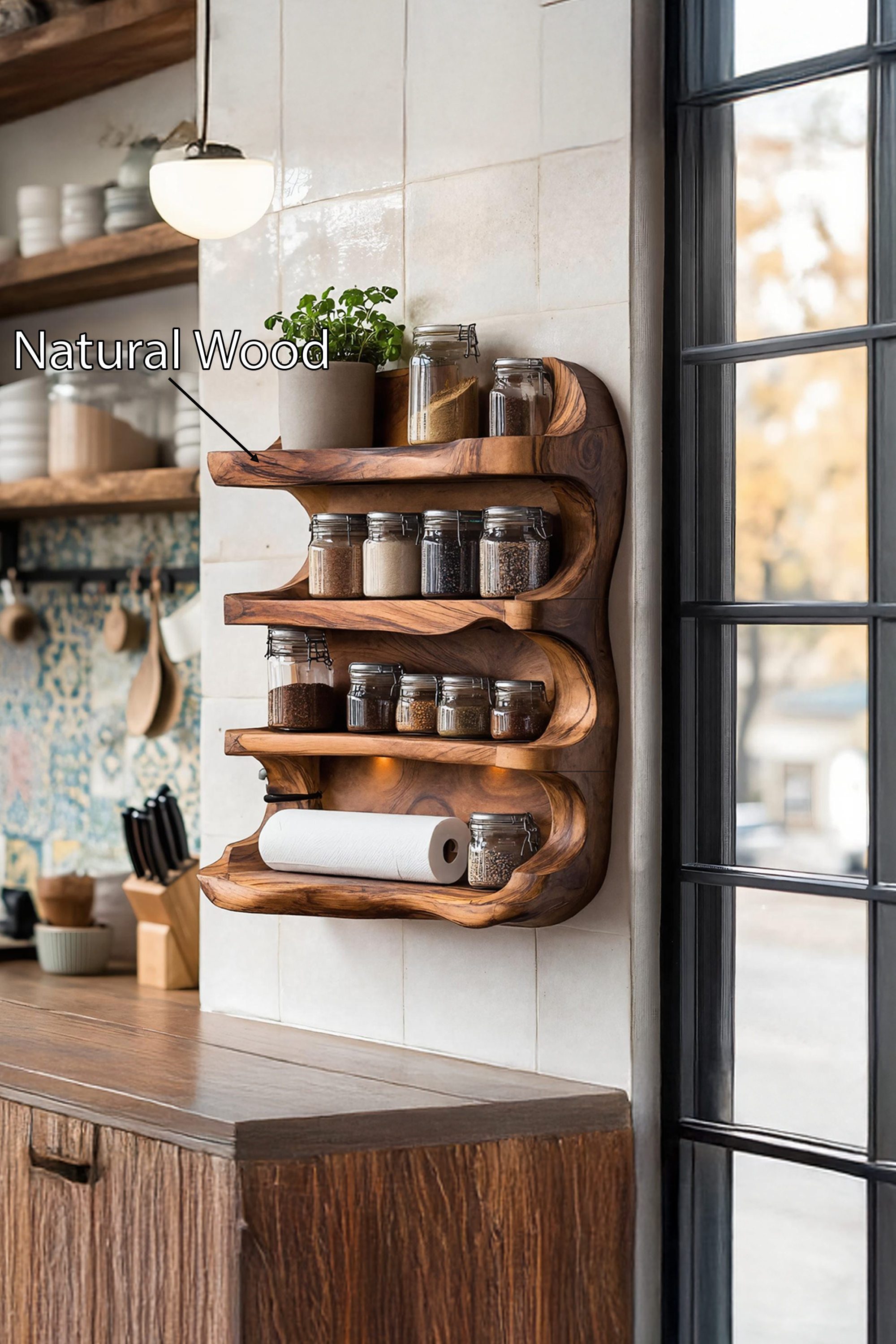 Rustic Style Handmade Spice Holder For Kitchen Furniture SILDTTRSRS009