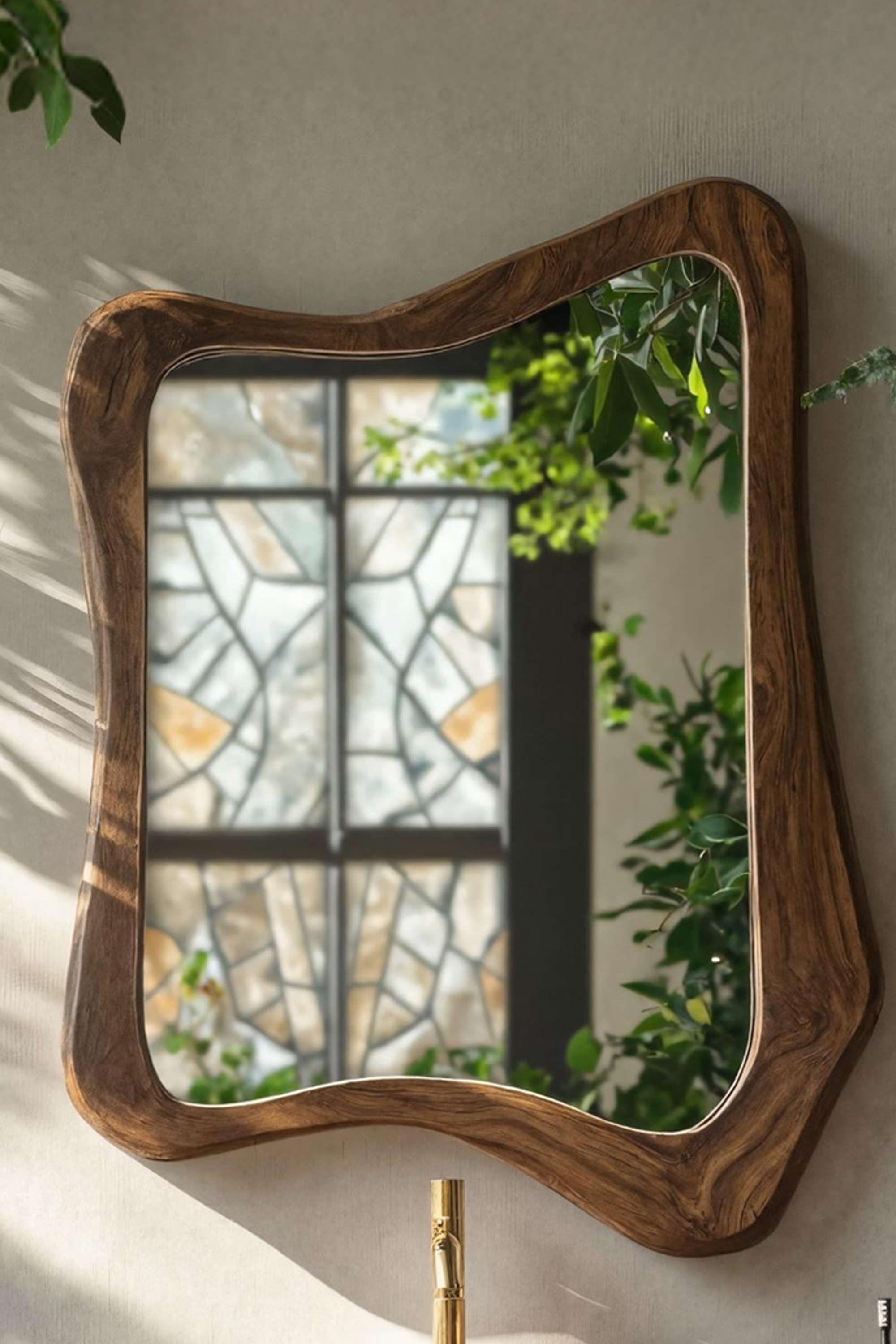 Irregular Handmade Mirror For Bathroom Vanity Decor SILDTTRMI024