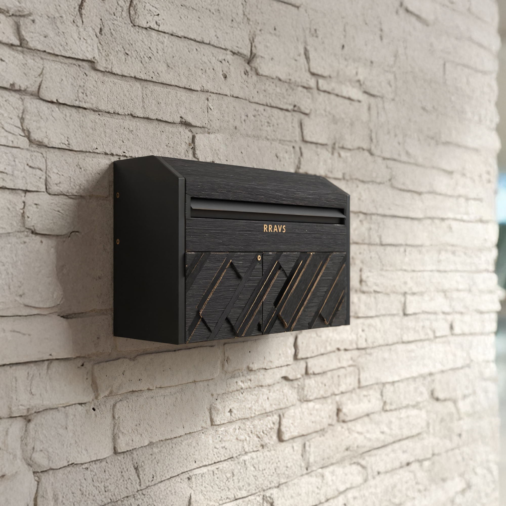 Handcrafted Solid Wood Sculpture Mailbox For Garden Patio Design SILDTTRMB027