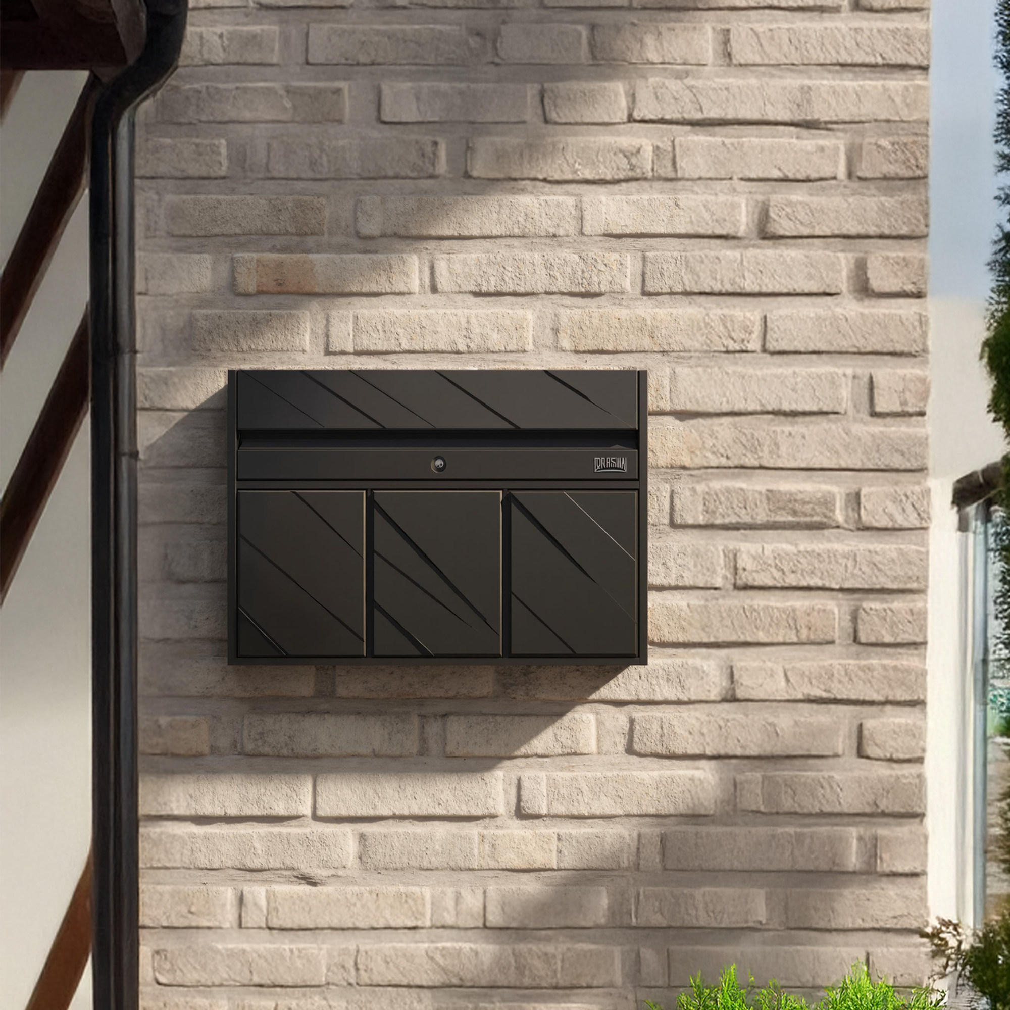 Mid Century Solid Wood Sculpture Mailbox For Patio Rustic Garden Decor SILDTTRMB029