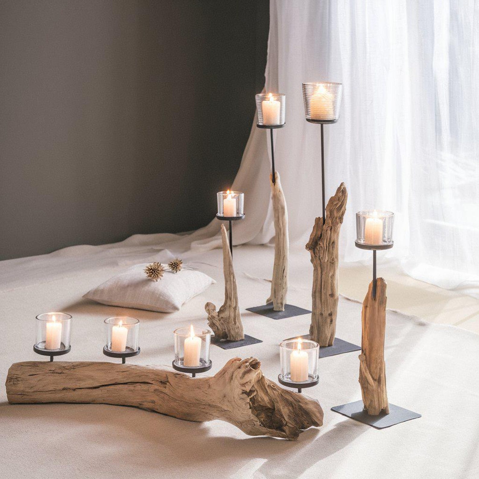 Rustic Candle Holder For Serene Illumination In Farmhouse Home Decor And New Home Gift Ideas SITHCDH003