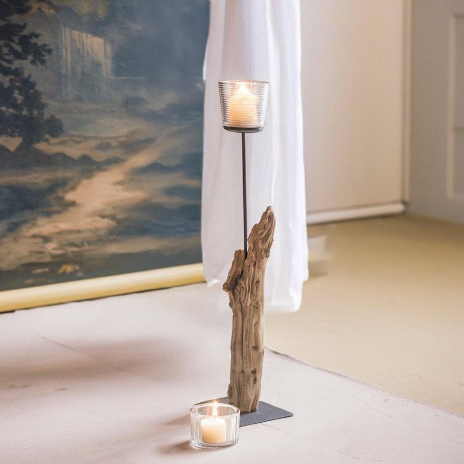 Rustic Candle Holder For Serene Illumination In Farmhouse Home Decor And New Home Gift Ideas SITHCDH003