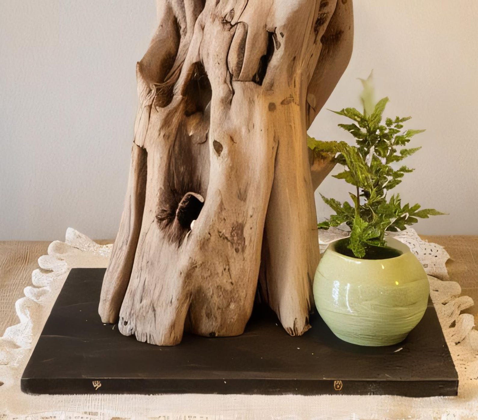 Rustic Driftwood Candle Holder For Living Room Dining Table Bedroom Decorative Centerpiece SITHCDH002