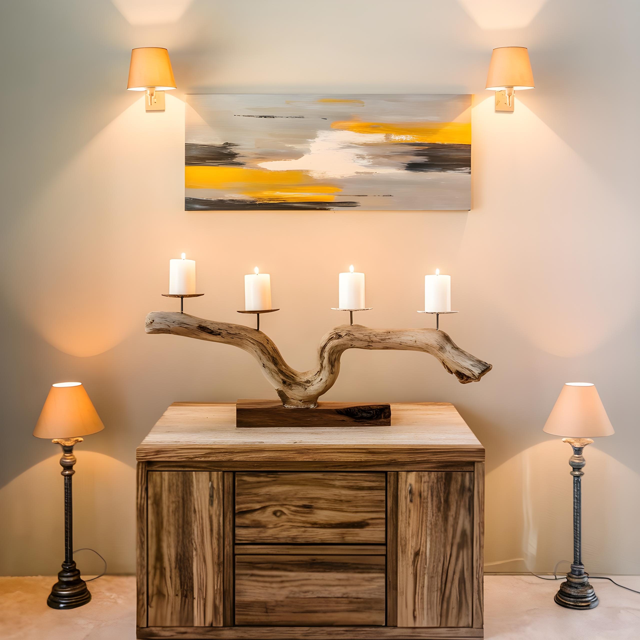 Rustic Candle Holder And Serene Illumination For Home Decor And Farmhouse Interiors SITHCDH001