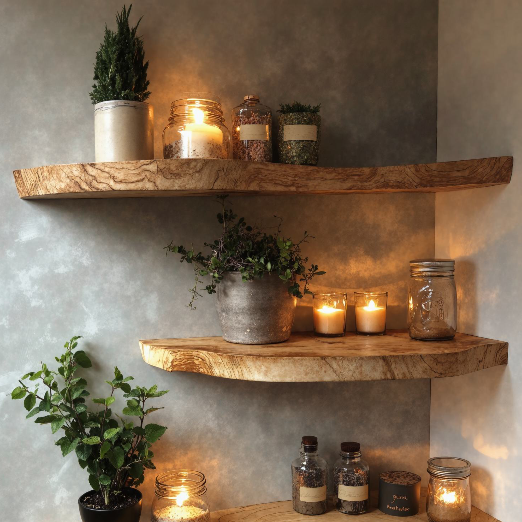 Floating Shelf Corner Wall SINLFL046