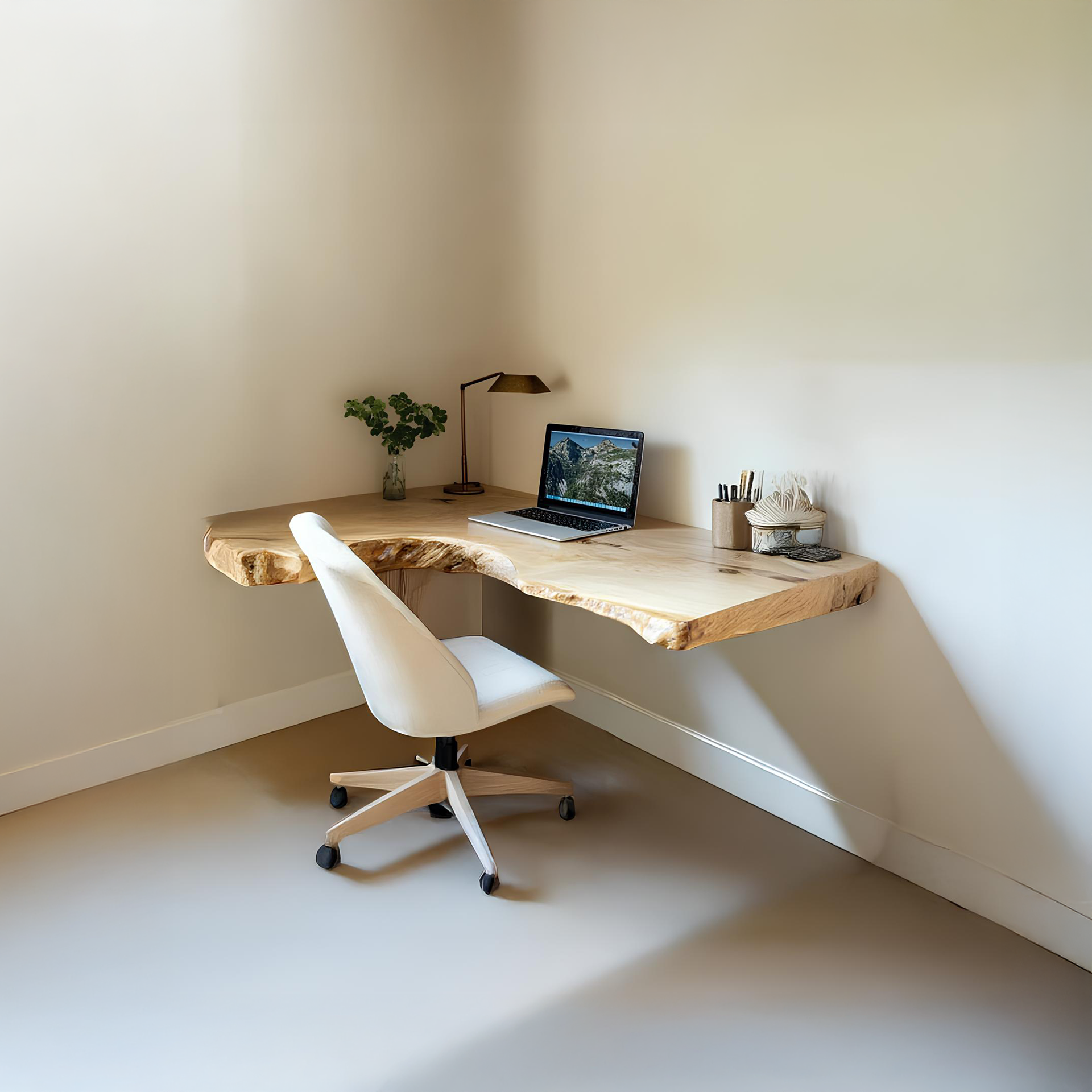 Mid Century Floating Desk Bedroom Study SINLSAFL101