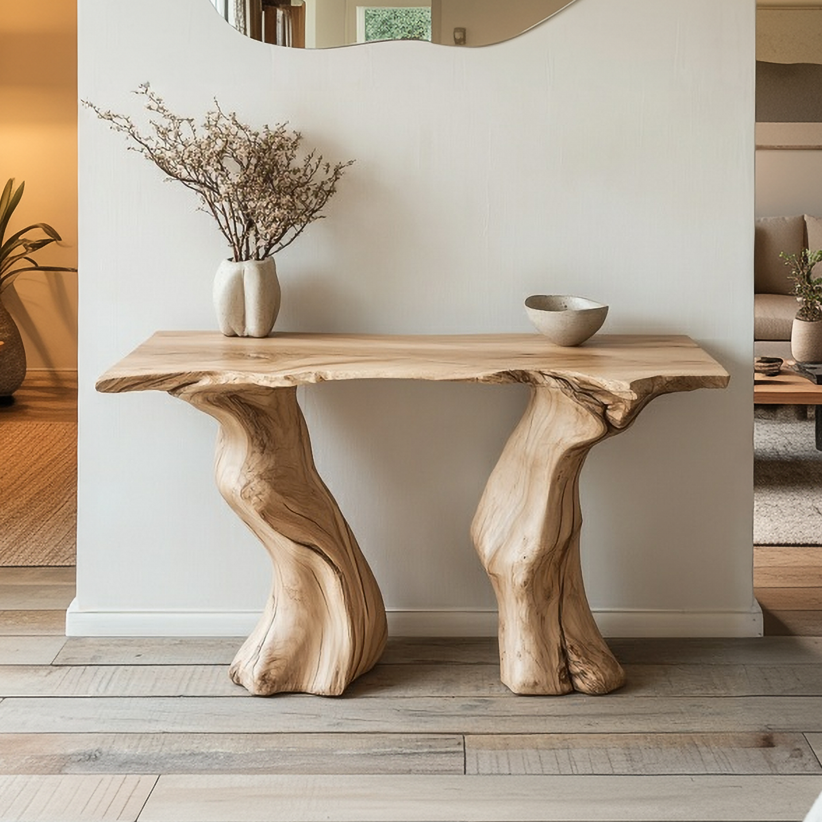 Handcrafted Wooden Console Table Living Room Interior Feature Accent SINLSACS442
