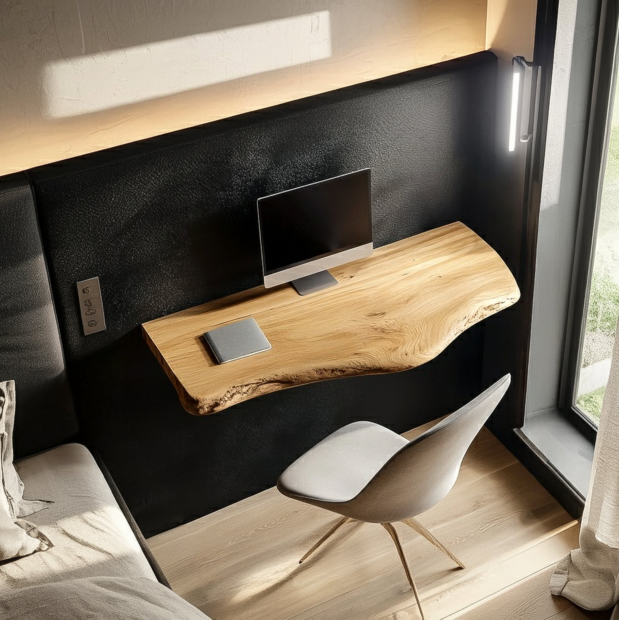 Rustic Floating Desk For Home Office And Bedroom SINLSAFL458