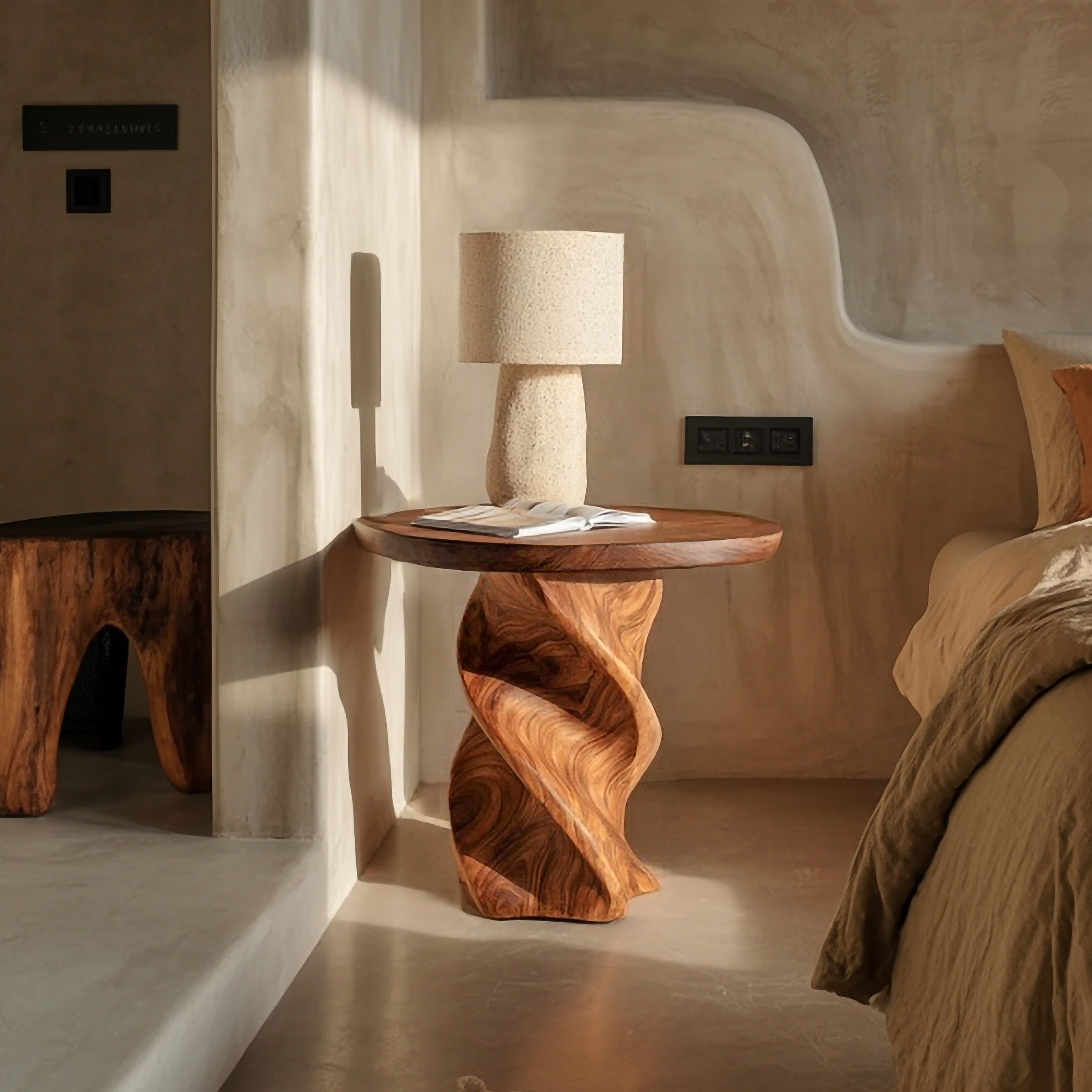 Mid Century Bedside Nightstand For Bedroom And Hotel Room SINLSABT232