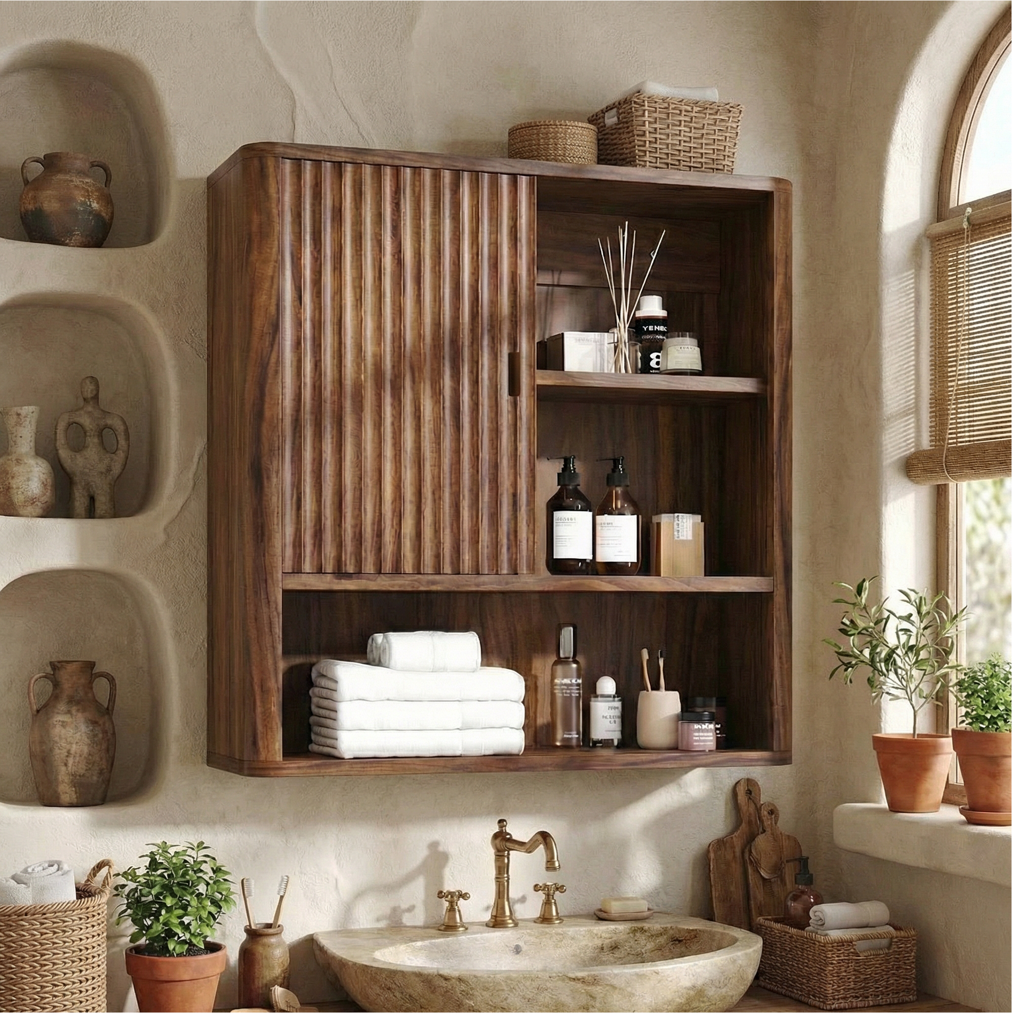 Modern Bathroom Wall Cabinet For Bathroom And Vanity Area SINLSABCT008