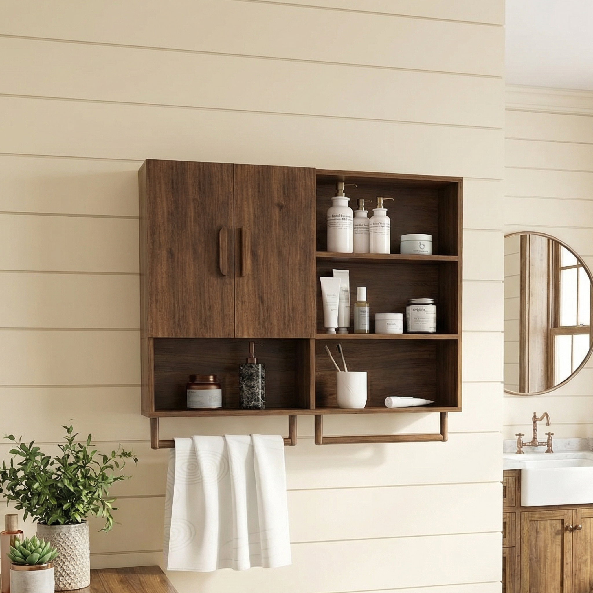 Modern Farmhouse Bathroom Organizer Cabinet For Bathroom And Interior Decor SINLSABCT006
