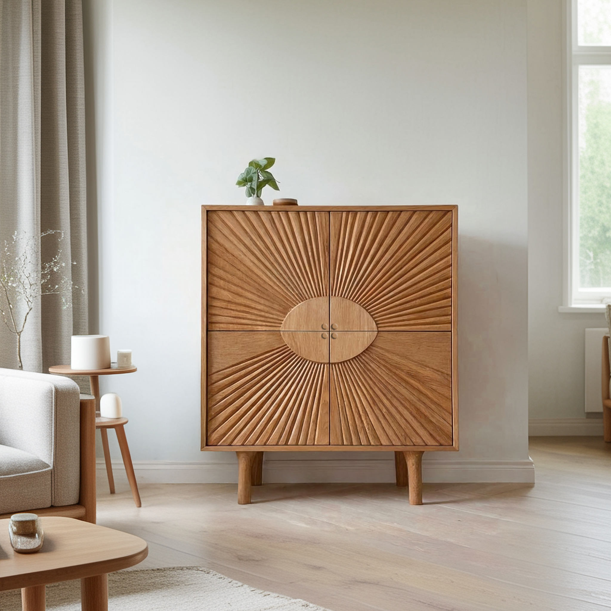 Rustic Sideboard Unit For Living Room And Entryway Space SINLSASC463