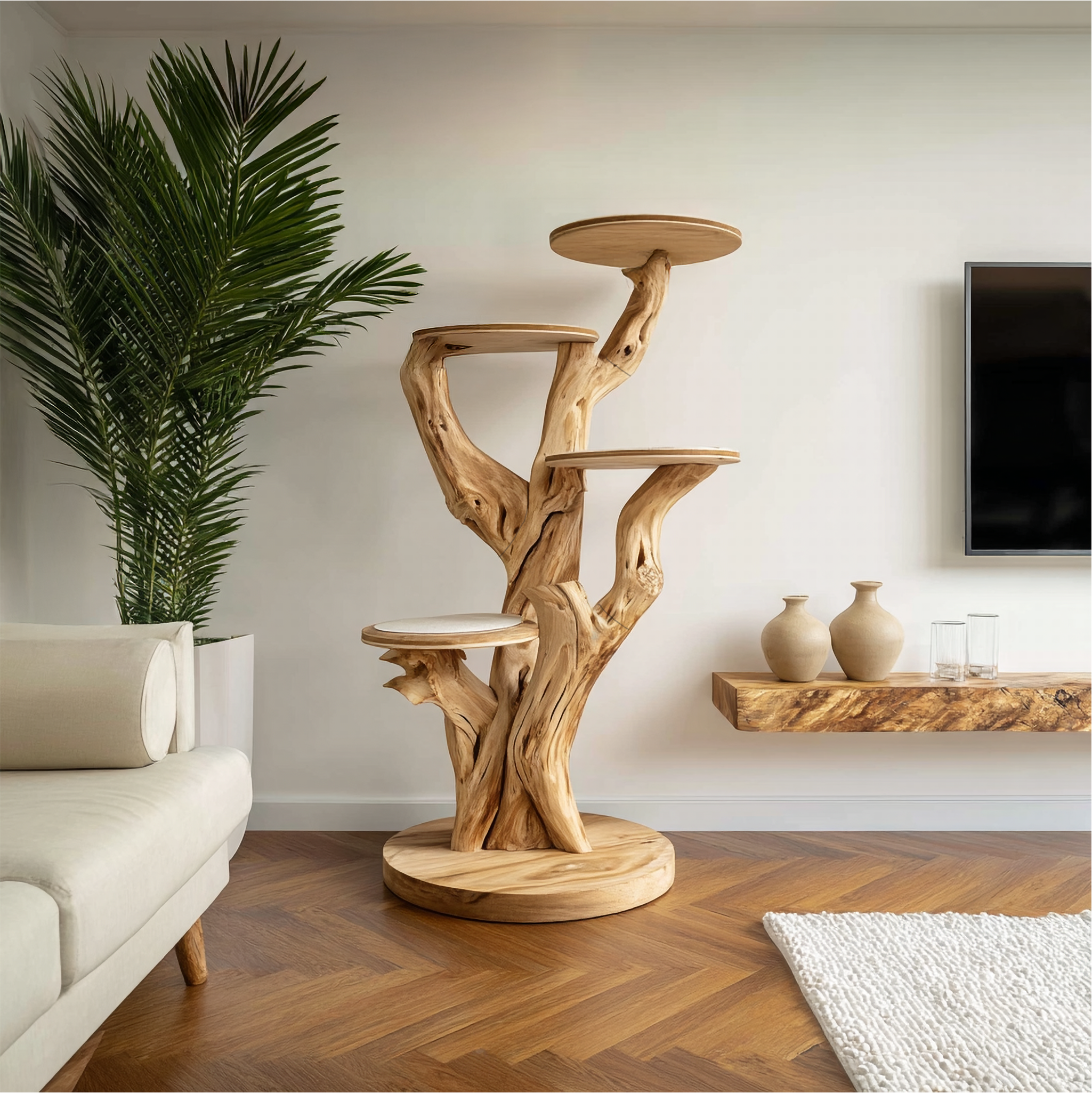 Rustic Cat Standing Tree Living Room Or Pet Space SINLSATT119